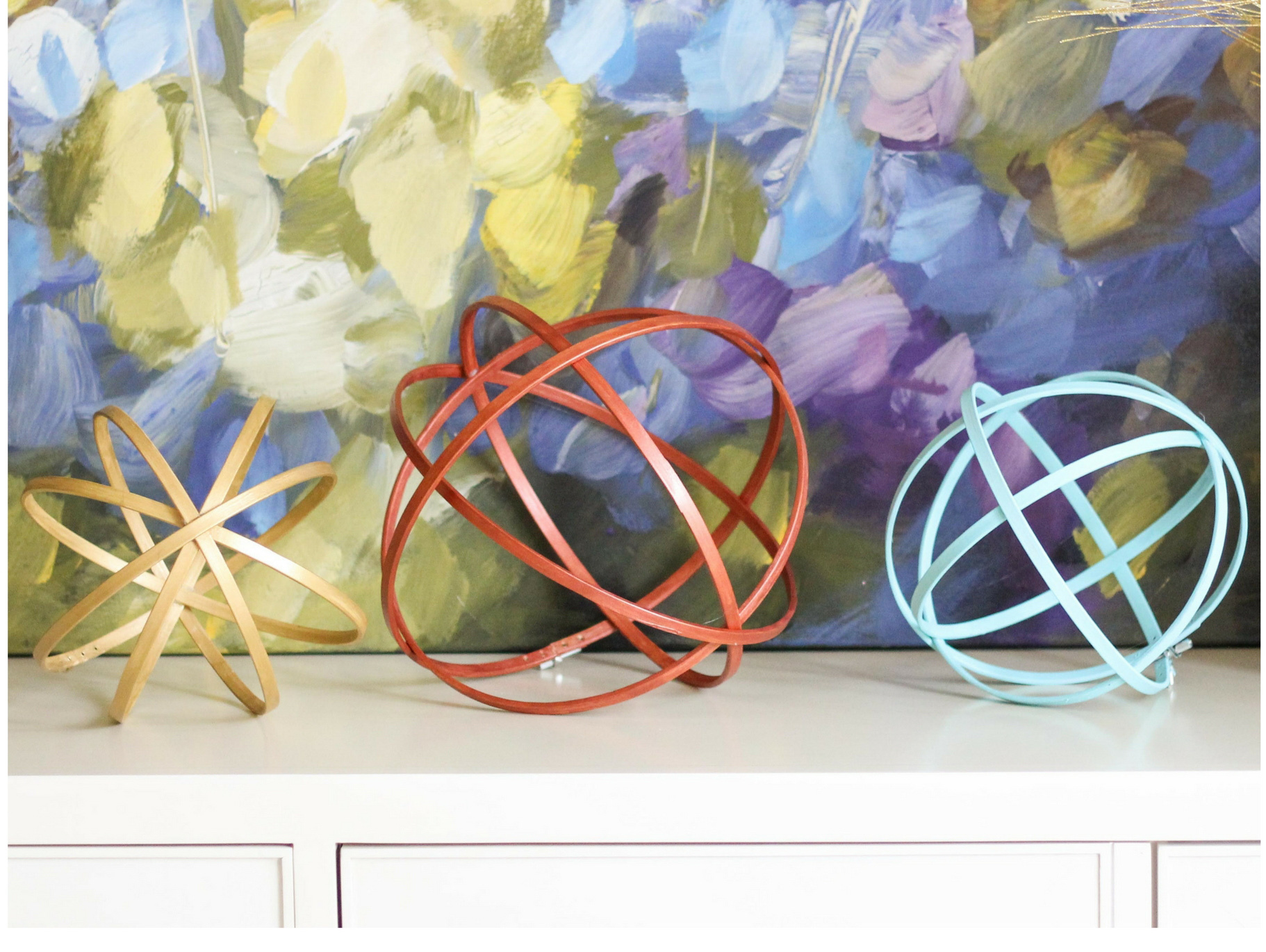 DIY Embroidery Hoop Orbs