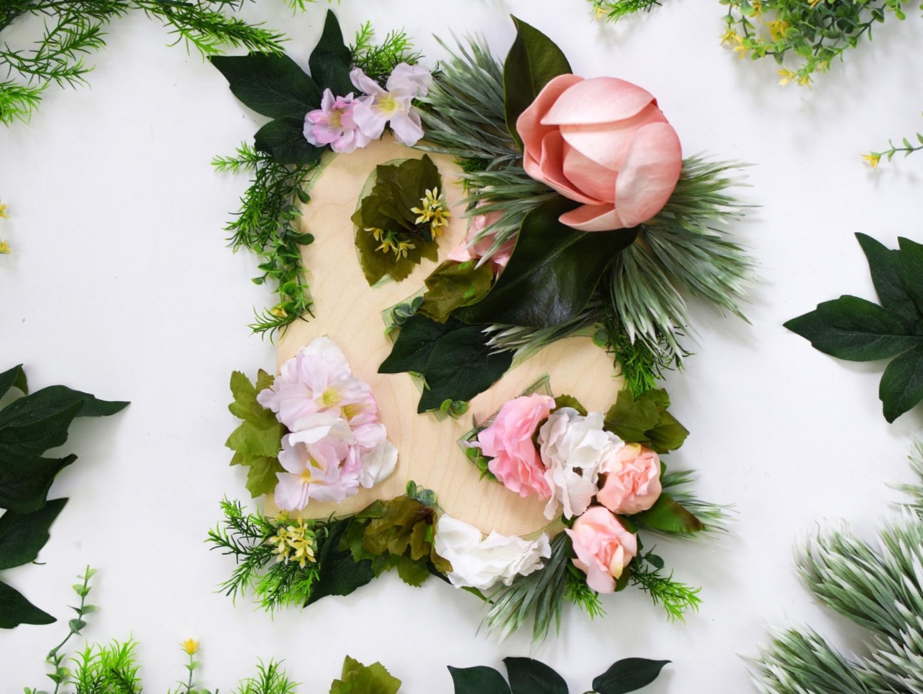 DIY Floral Wood Sign