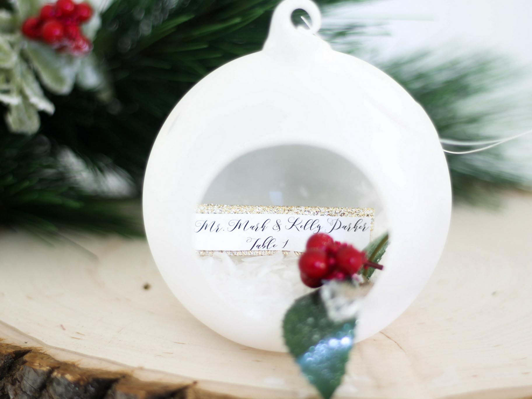 DIY Globe Escort Card