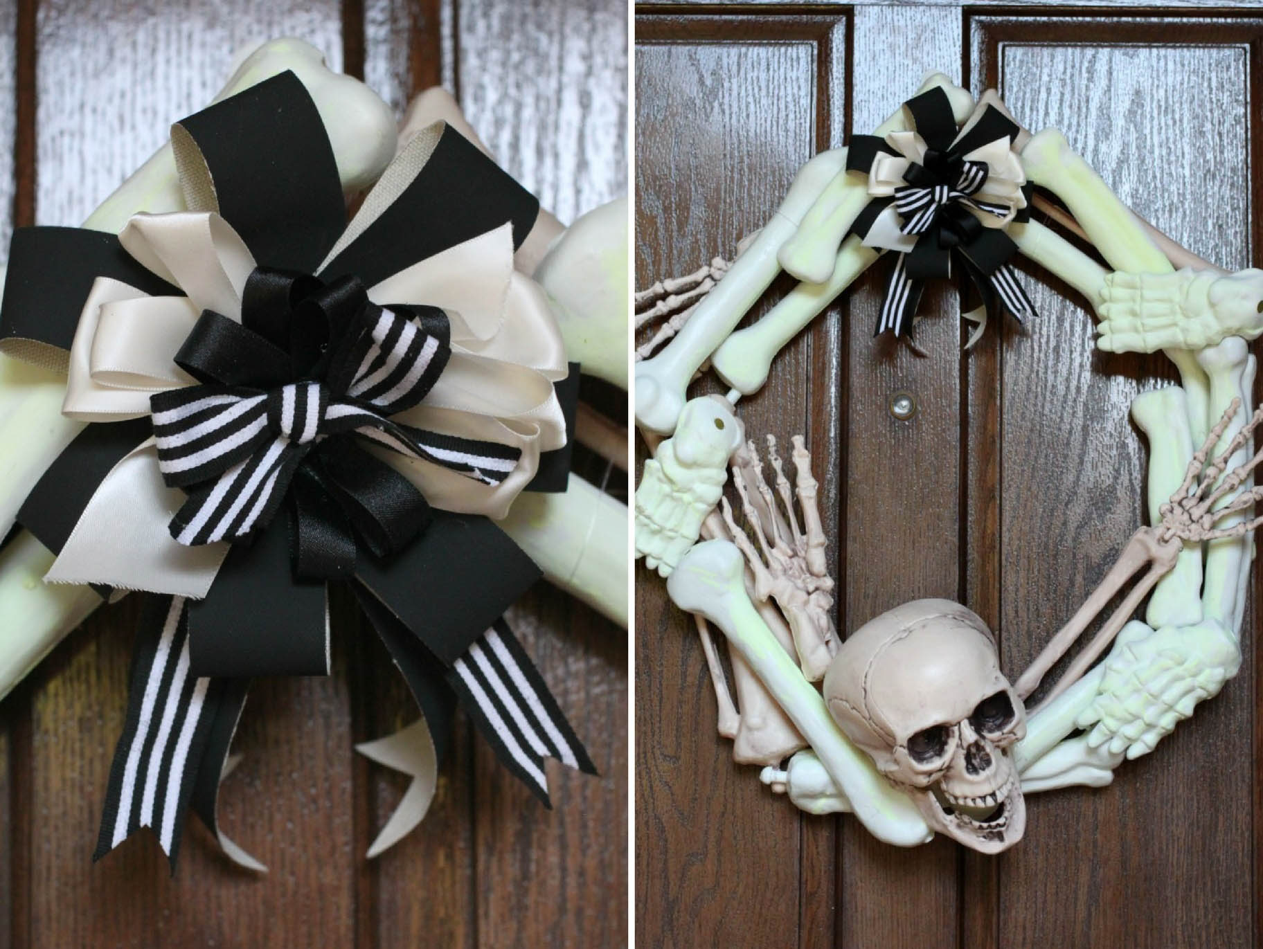 Glow in the Dark Halloween Skeleton Wreath