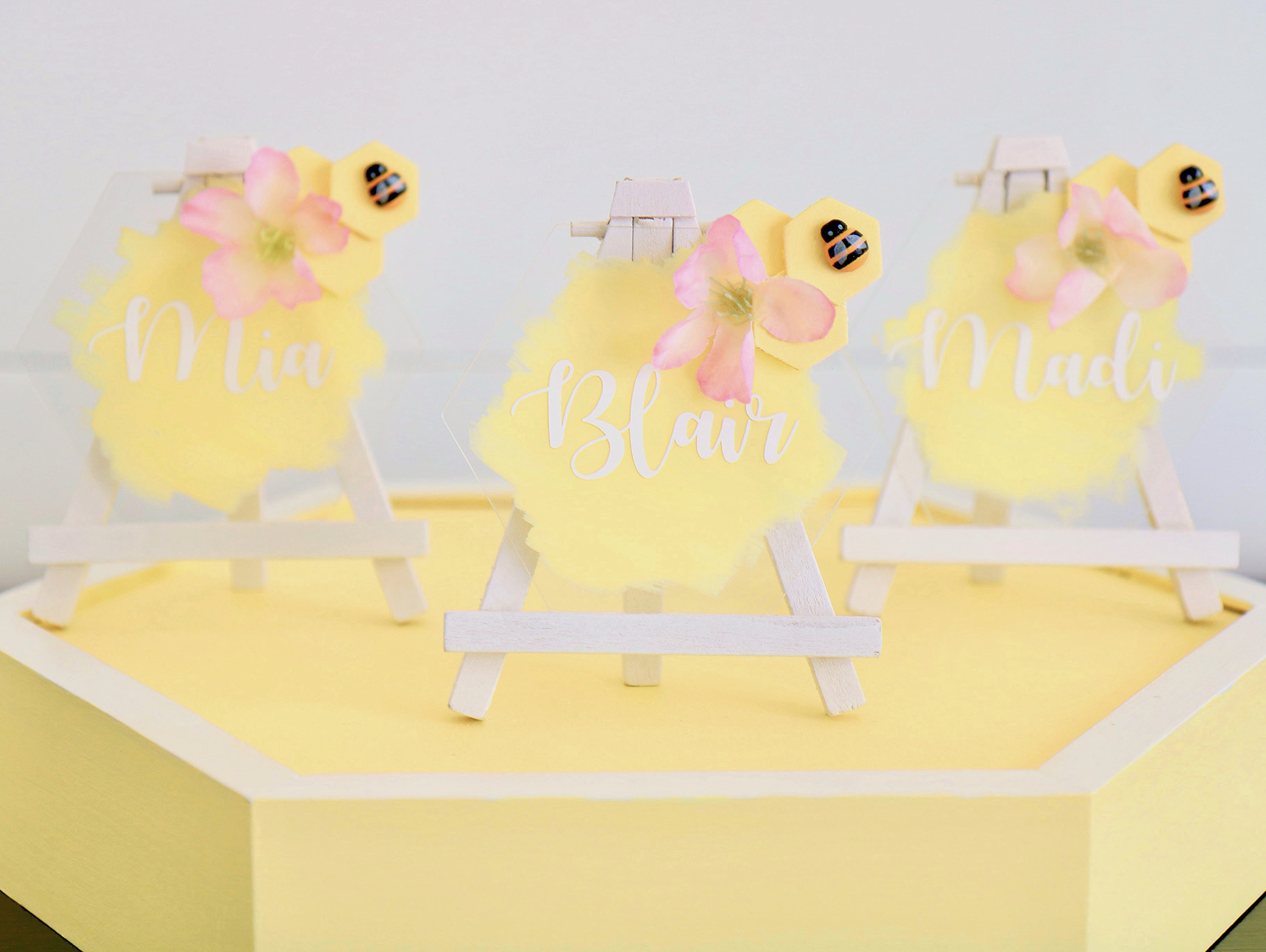 DIY Honeycomb Place Cards