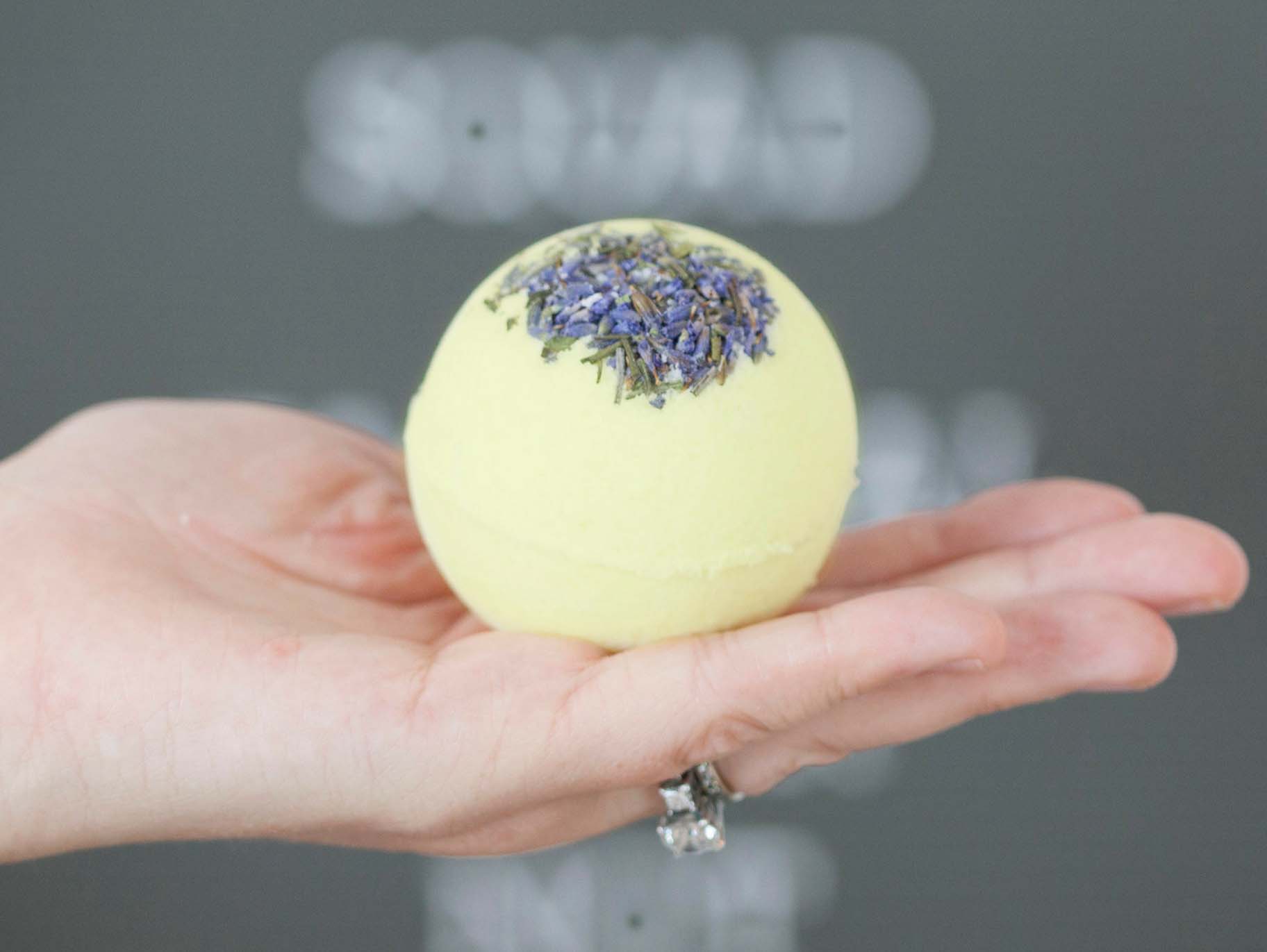 DIY Lavender Bath Bomb Favor