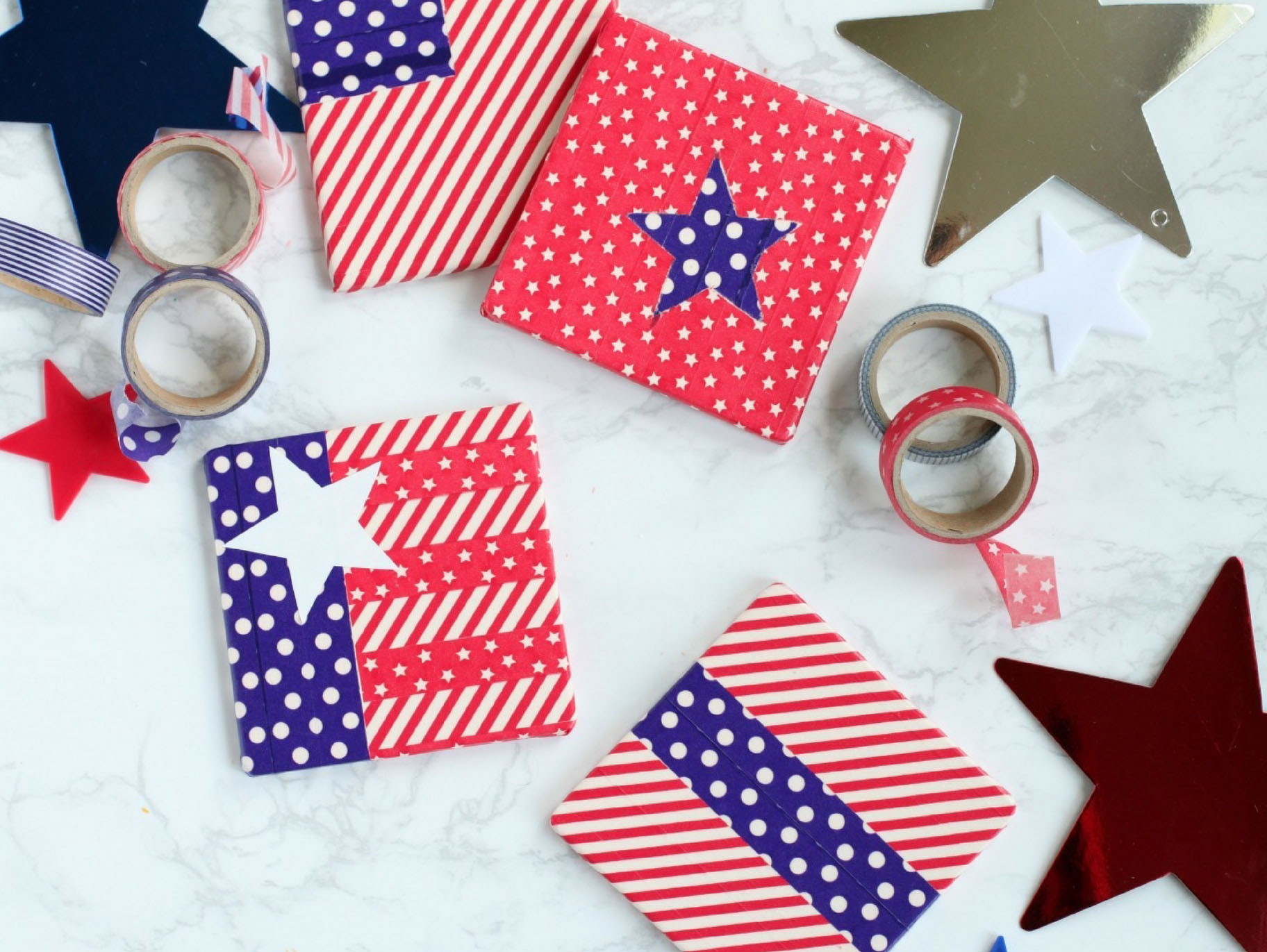 Stars & Stripes Patriotic Coasters