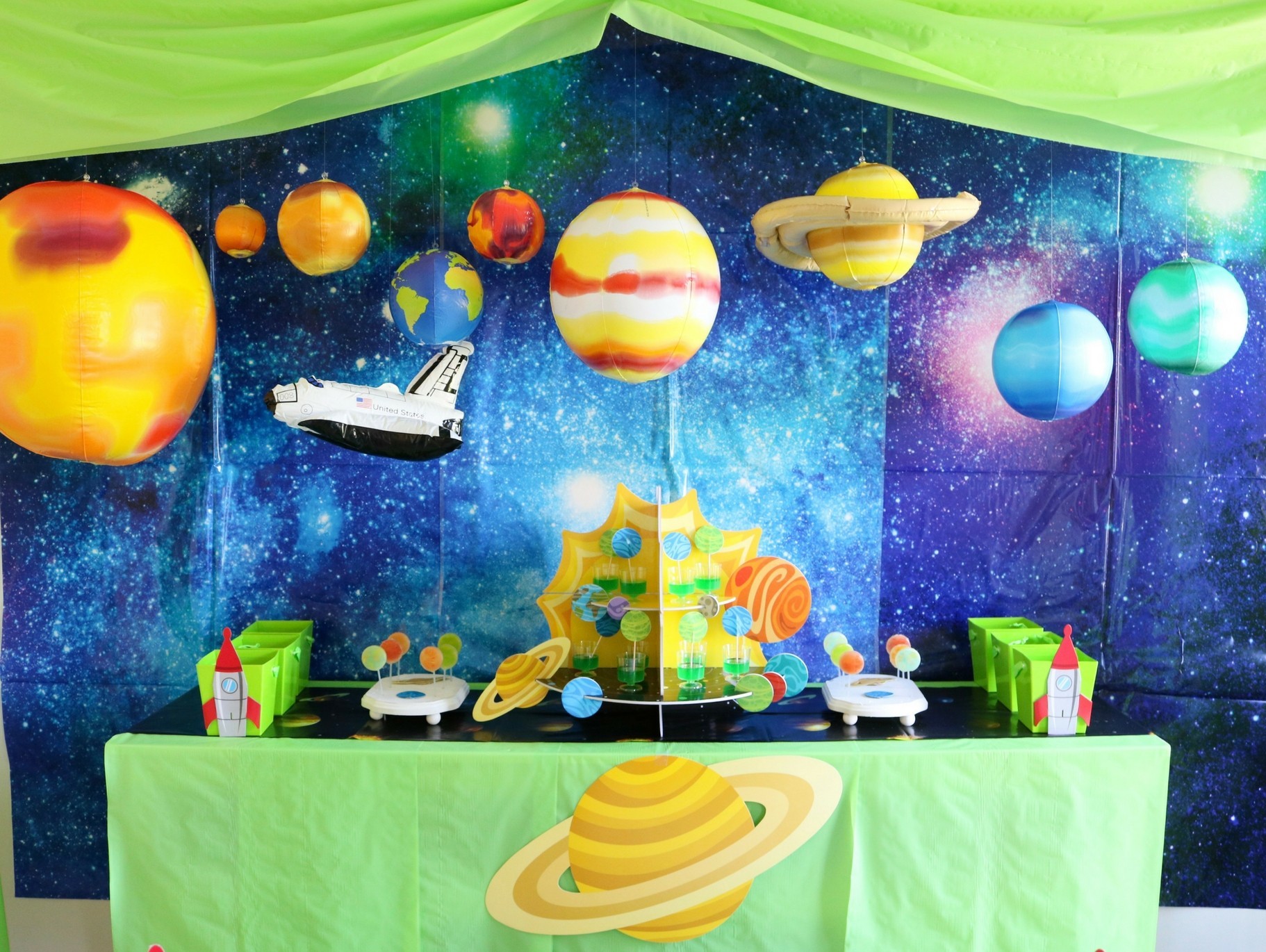Space Themed Dessert Table And Backdrop Fun365
