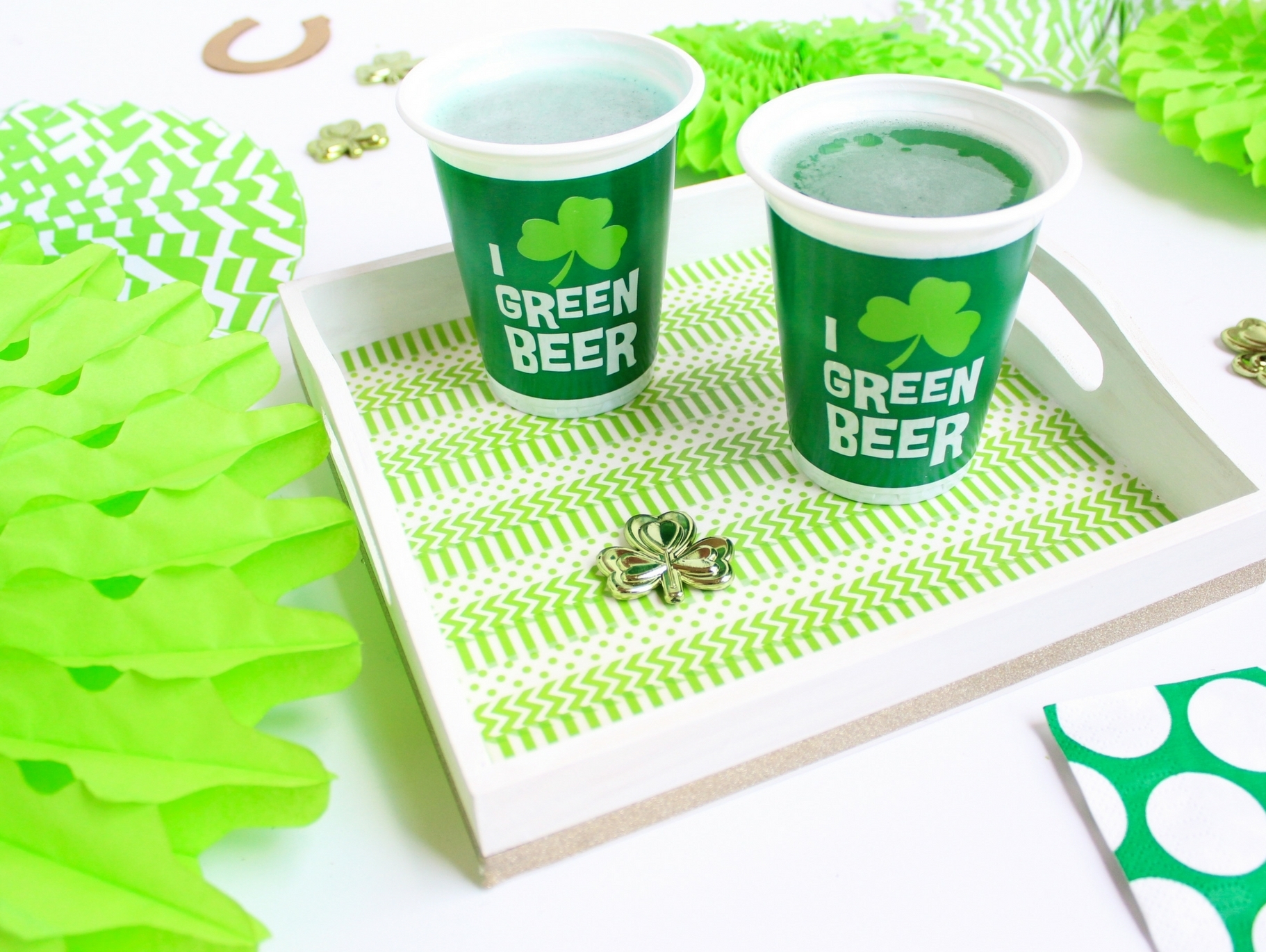 St. Patrick's Washi Tape Serving Tray