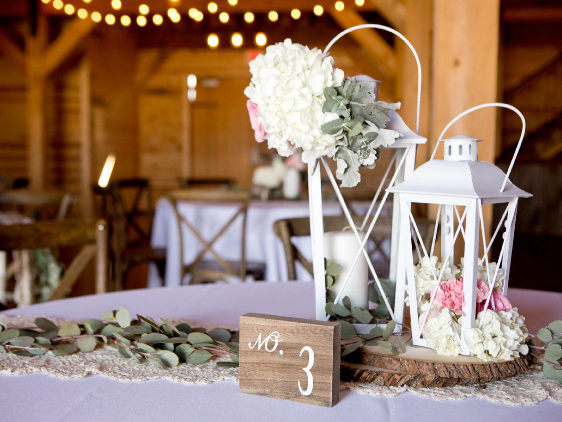 Rustic Winter Wonderland Wedding Centerpiece