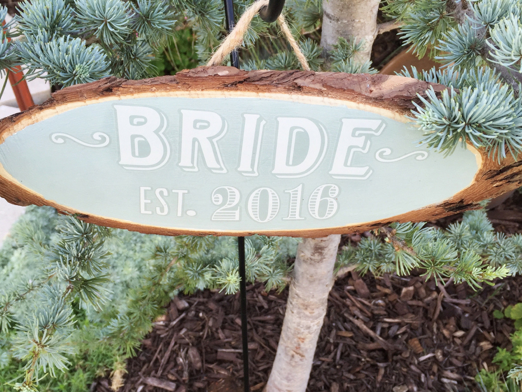 DIY Wood Plaque Bride Sign