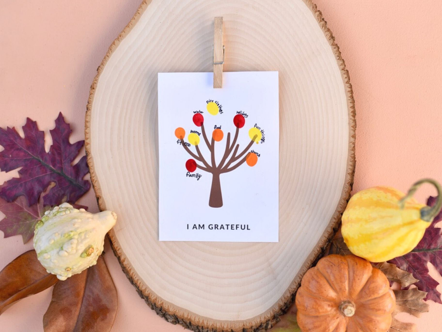 Fingerprint Gratitude Craft for Kids