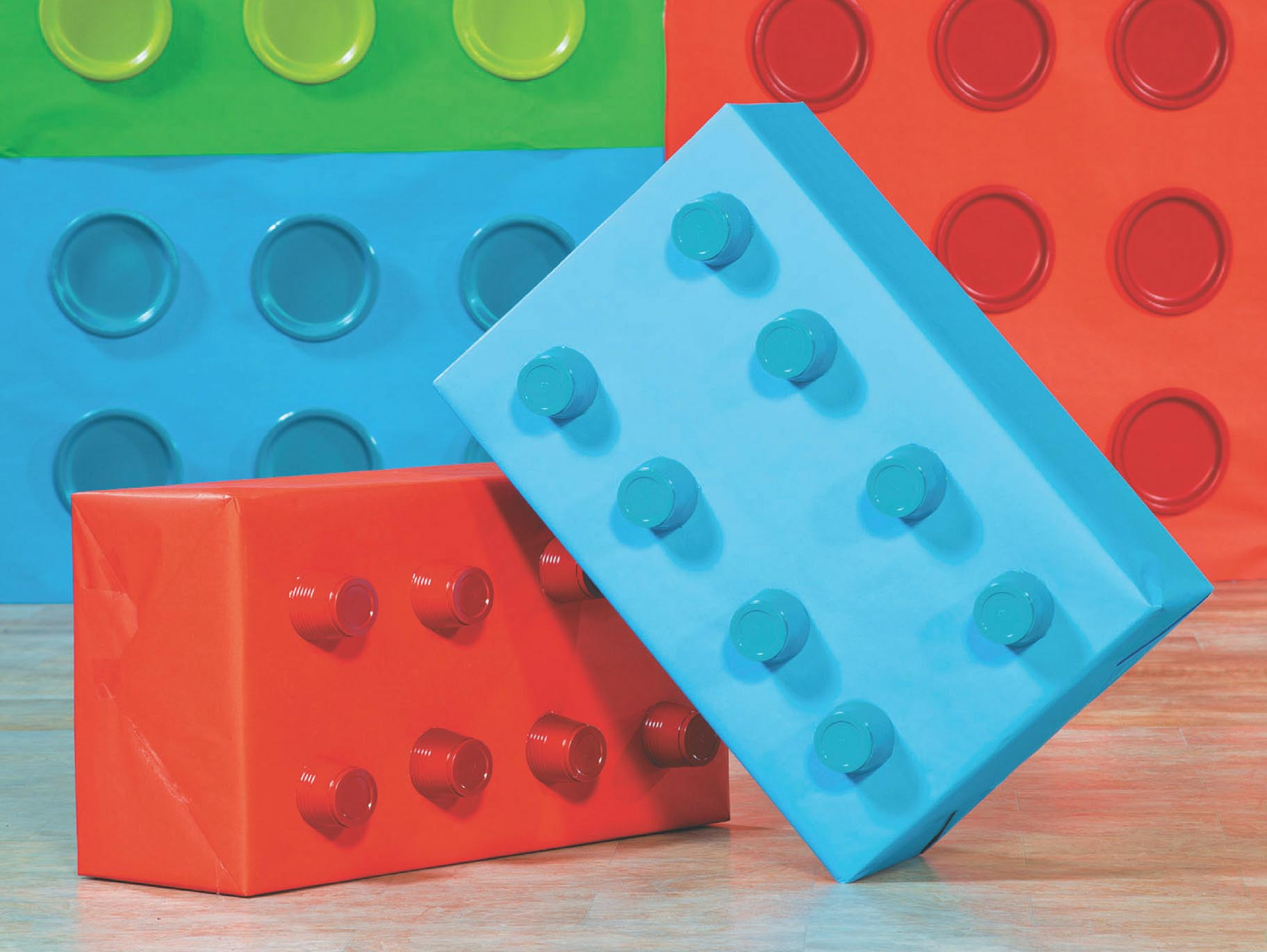 Oversized Colored Bricks Prop Idea