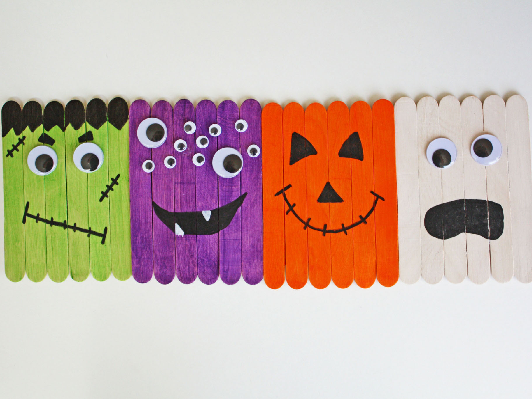 Popsicle Stick Halloween Characters | Fun365