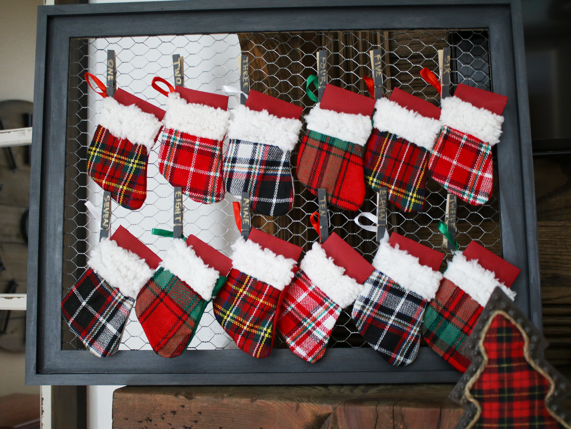 DIY Plaid Advent Calendar