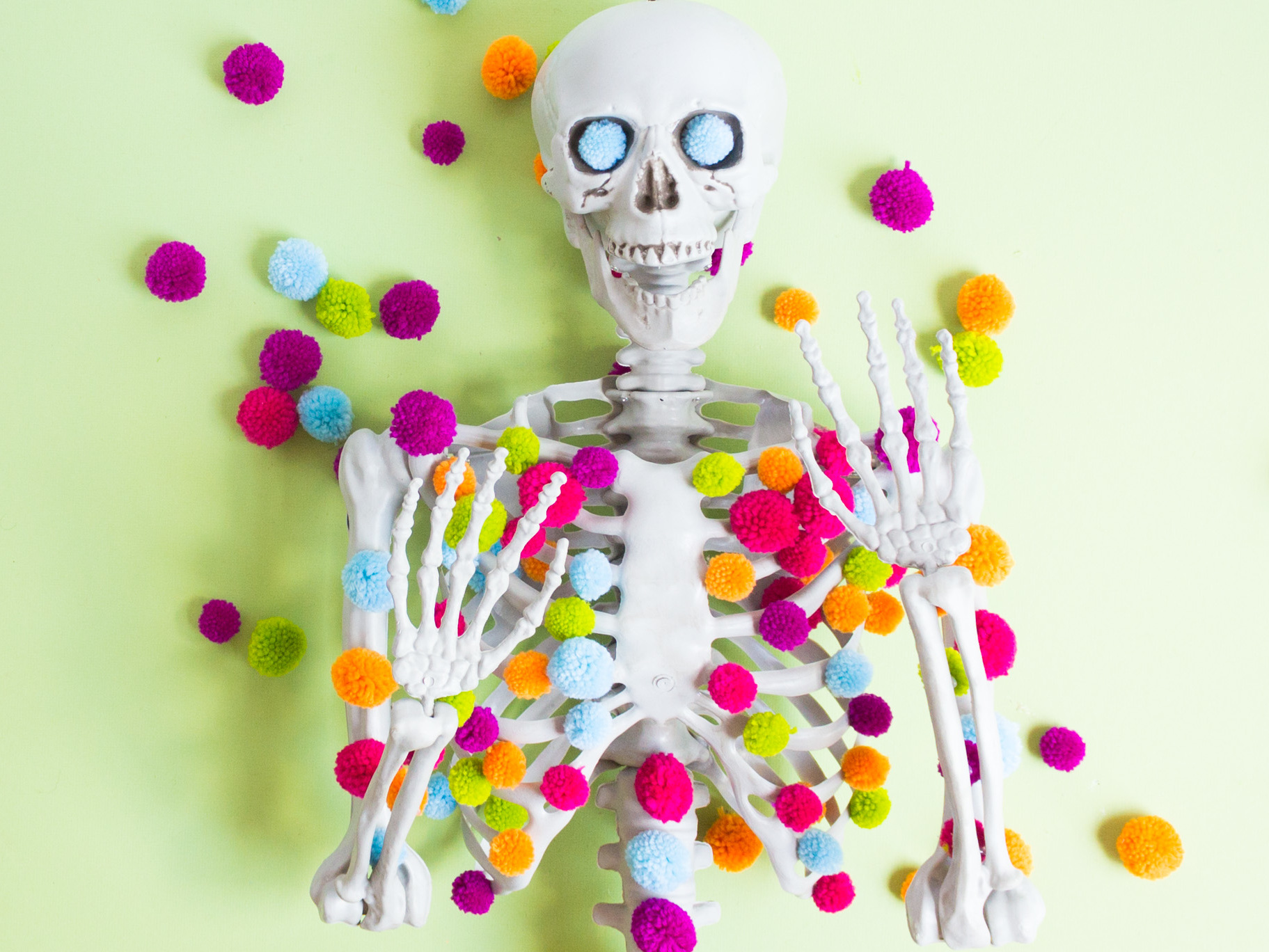 Pom Decorated Diy Skeleton Fun365