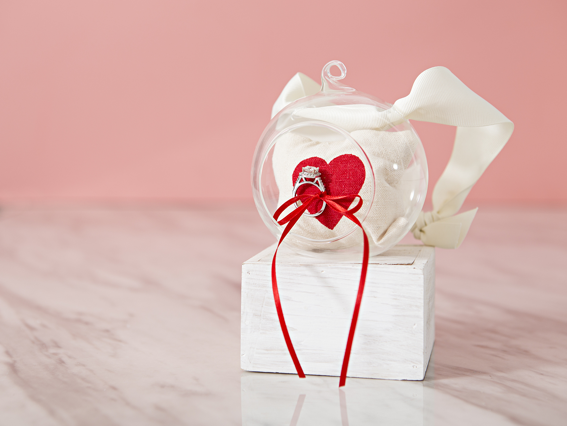 DIY Heart Pillow Ring Bearer Globe