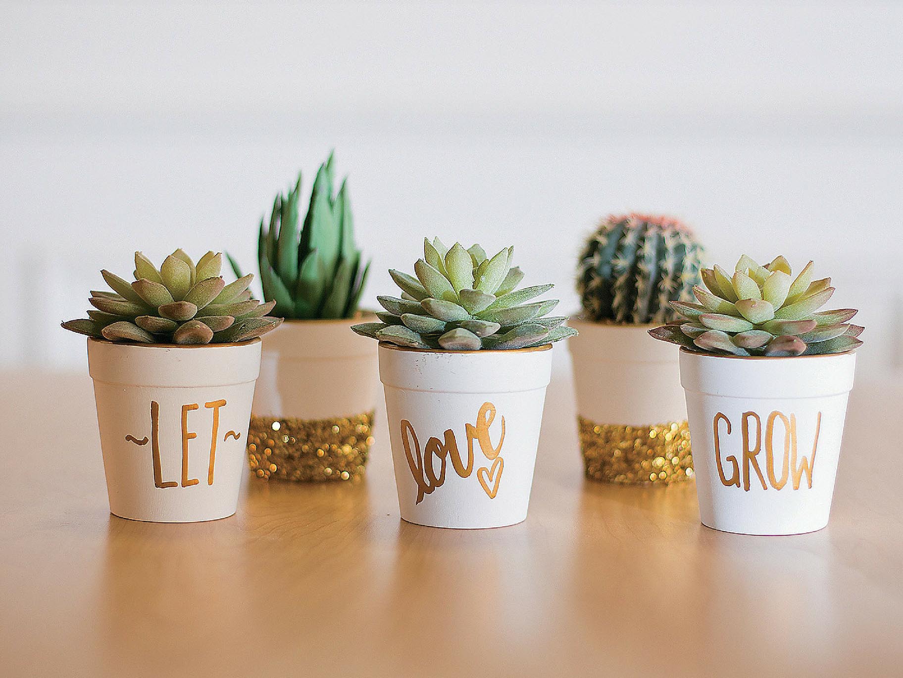 Let Love Grow Flowerpots Idea