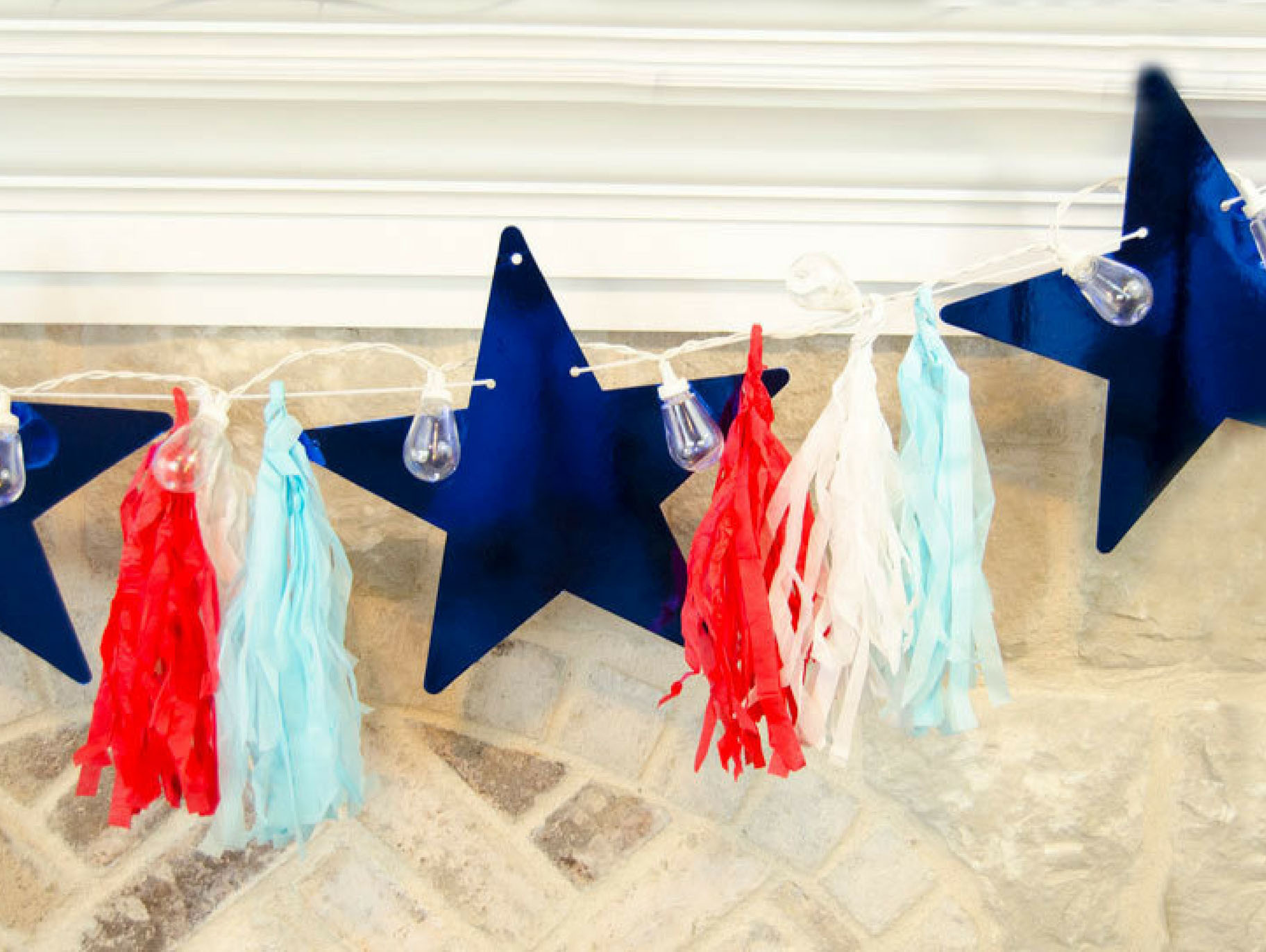 Lighted 4th of July Garland