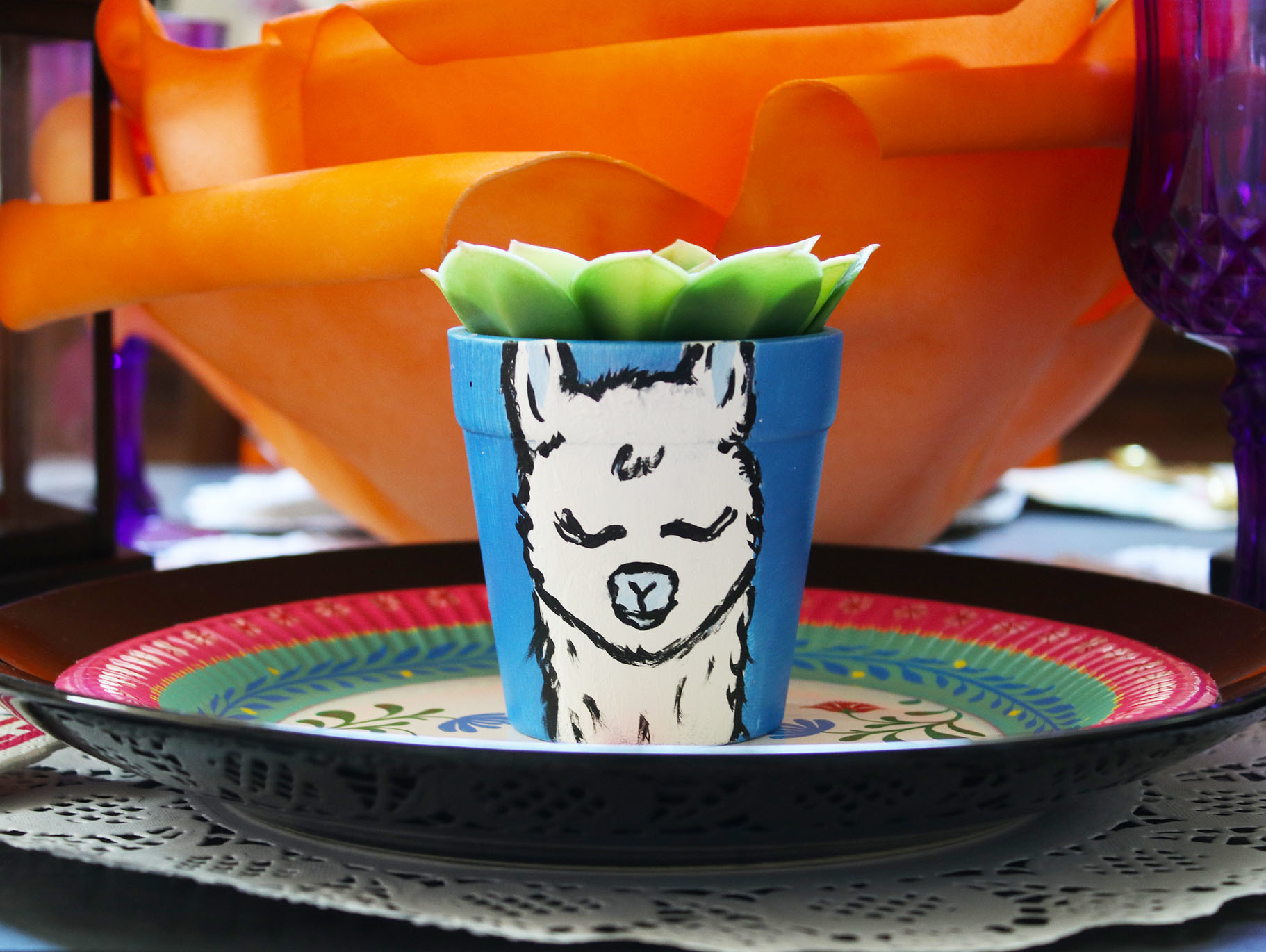 DIY Llama Flower Pot
