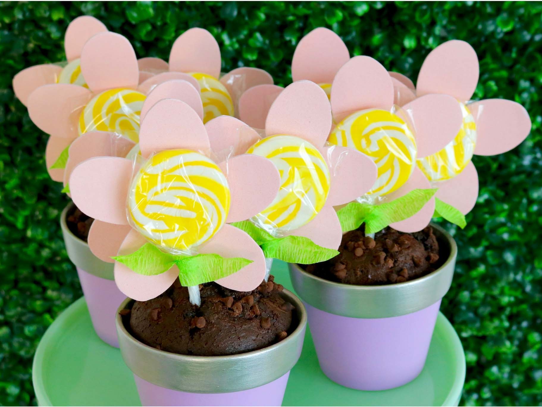 Lollipop Flower Cupcake Toppers