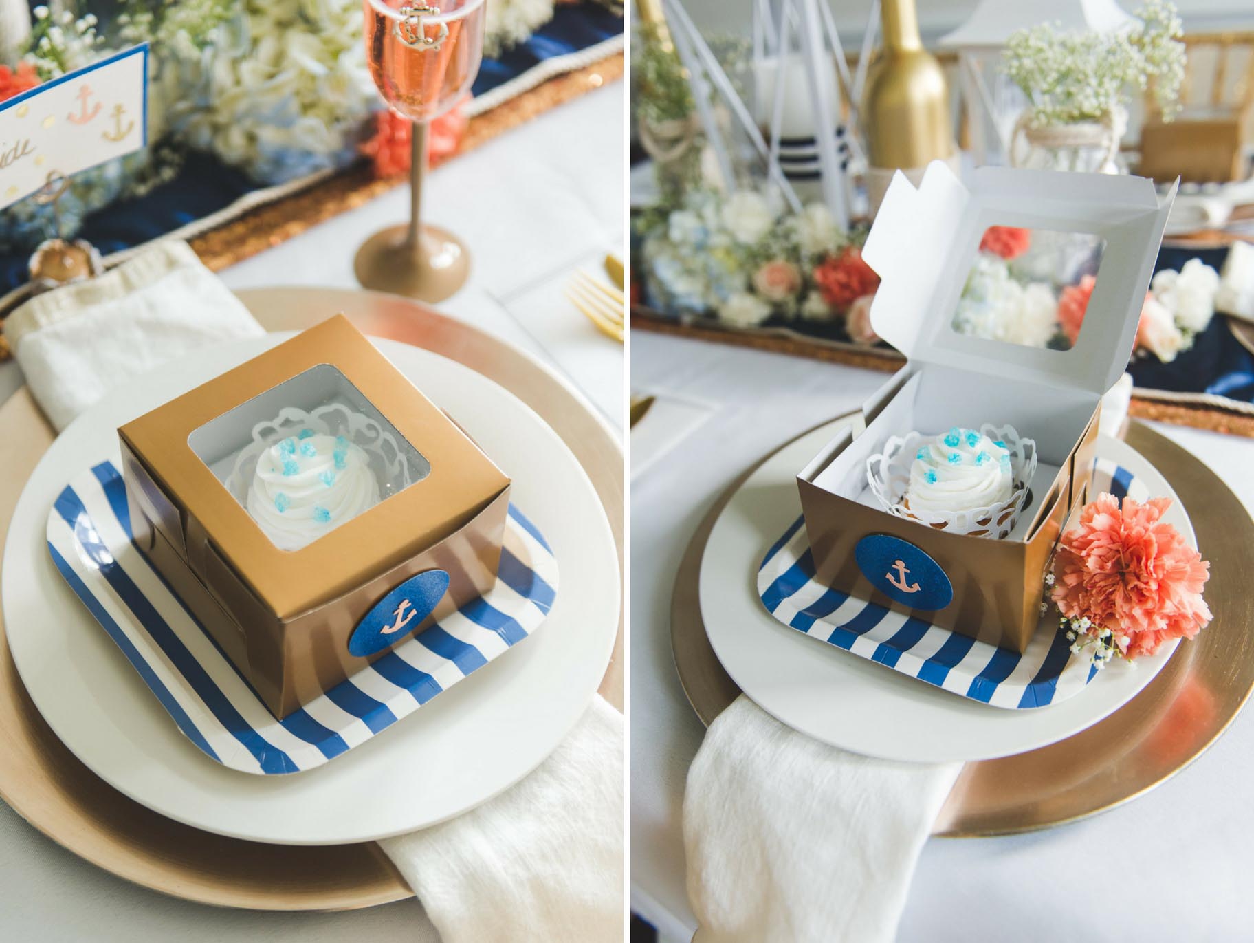 Nautical Wedding Cupcake Favor