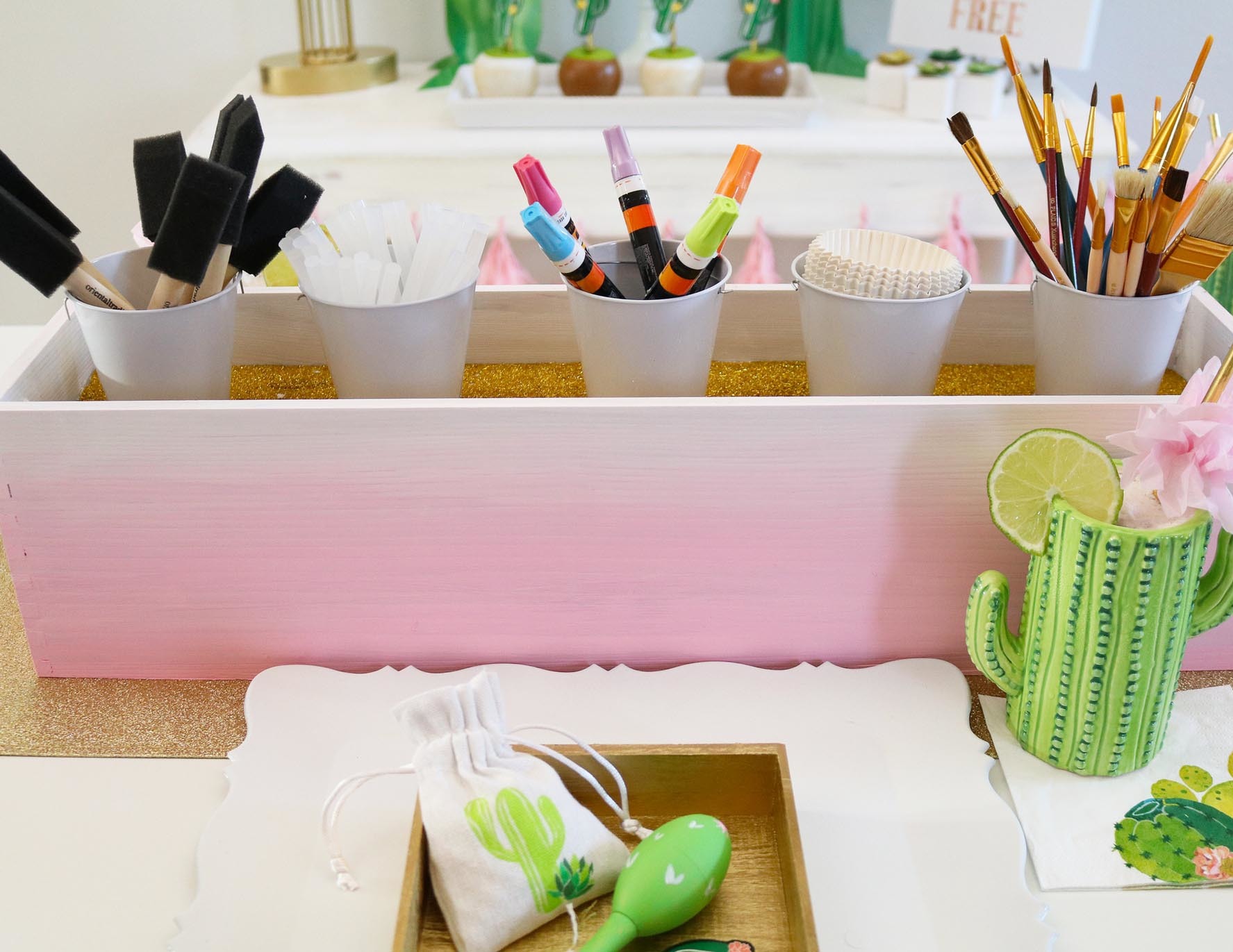 Ombre Craft Box Centerpiece