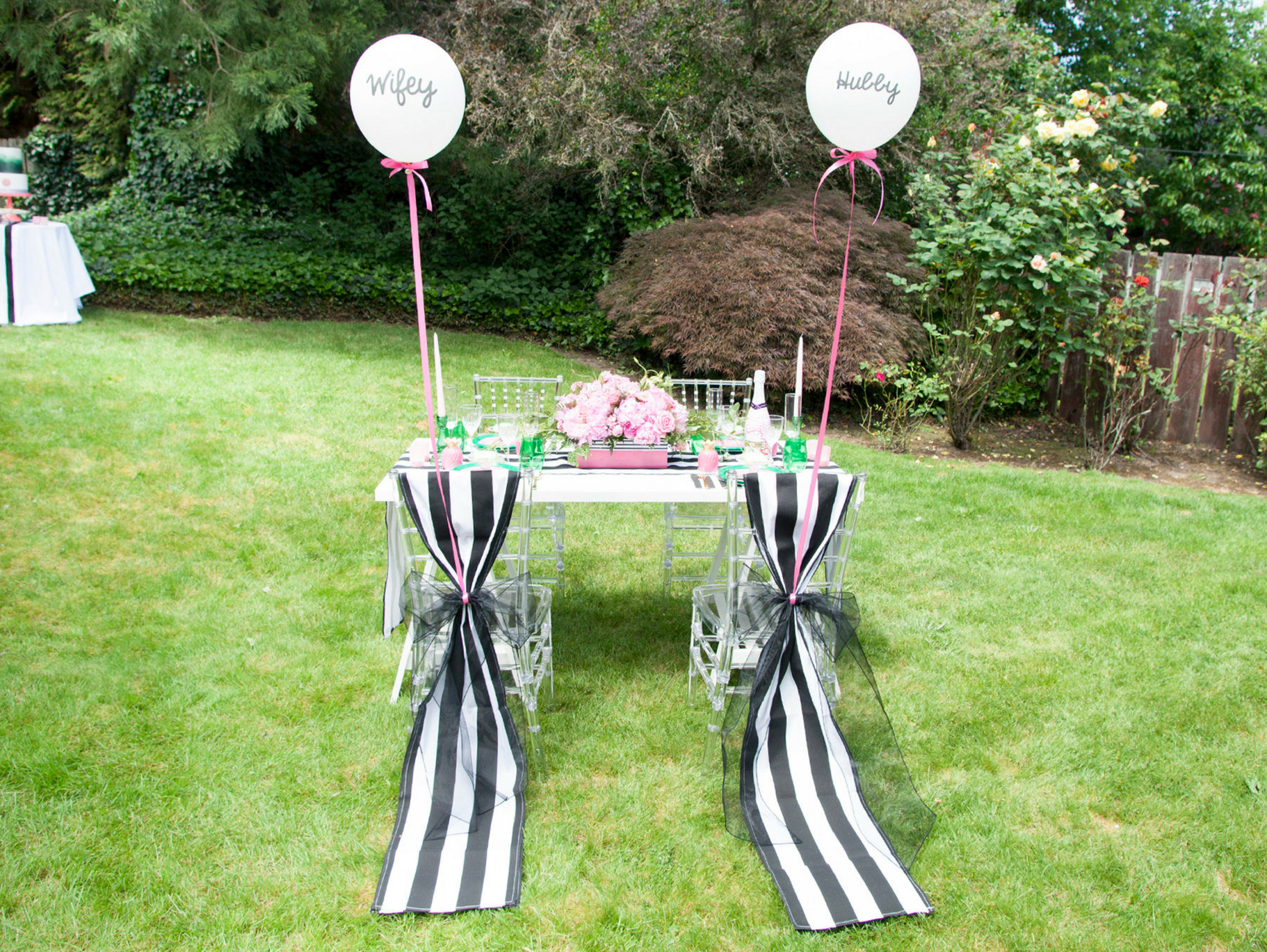 DIY Preppy Hubby & Wifey Chair Backers