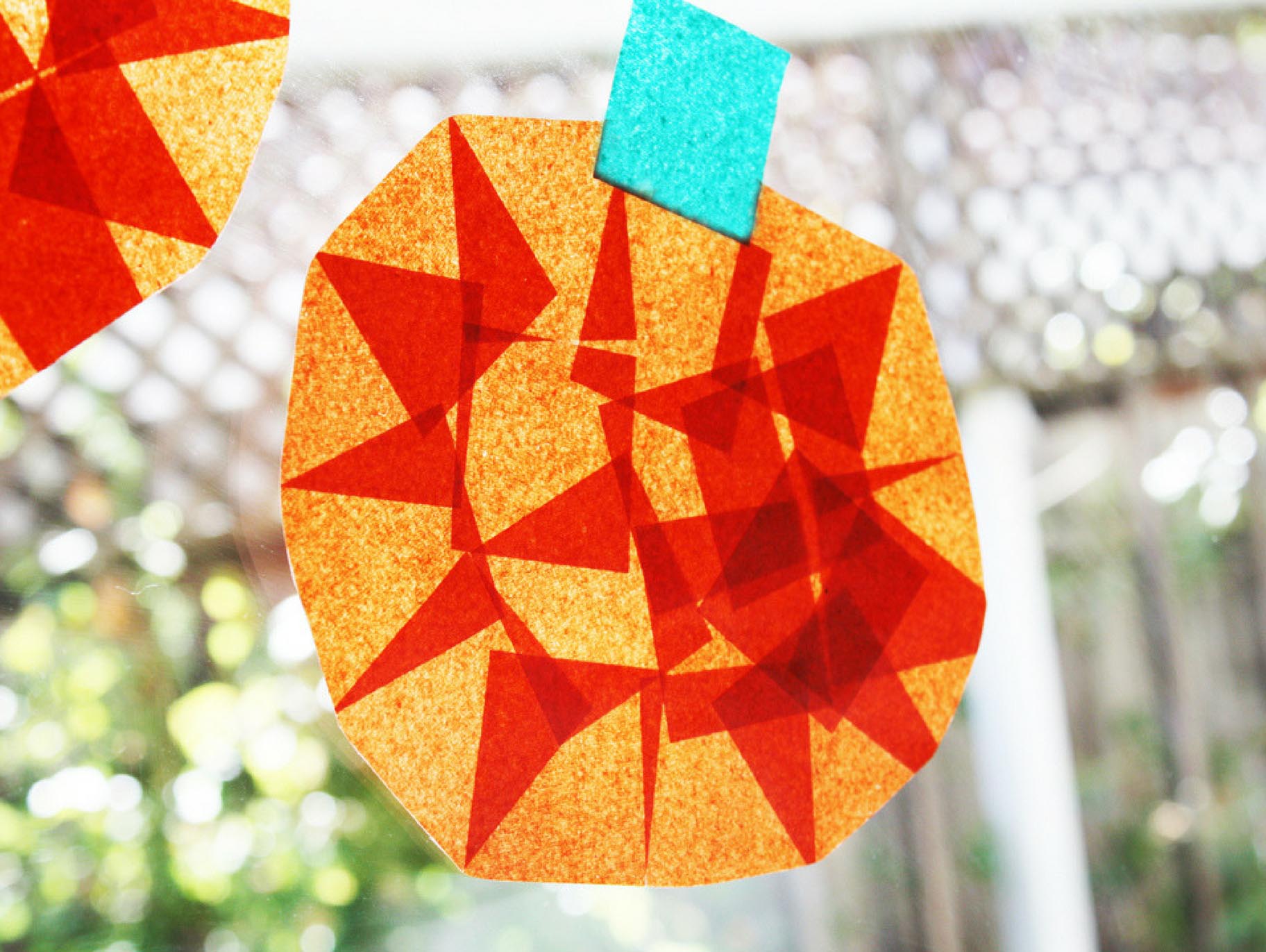Pumpkin Stained Glass Art Idea