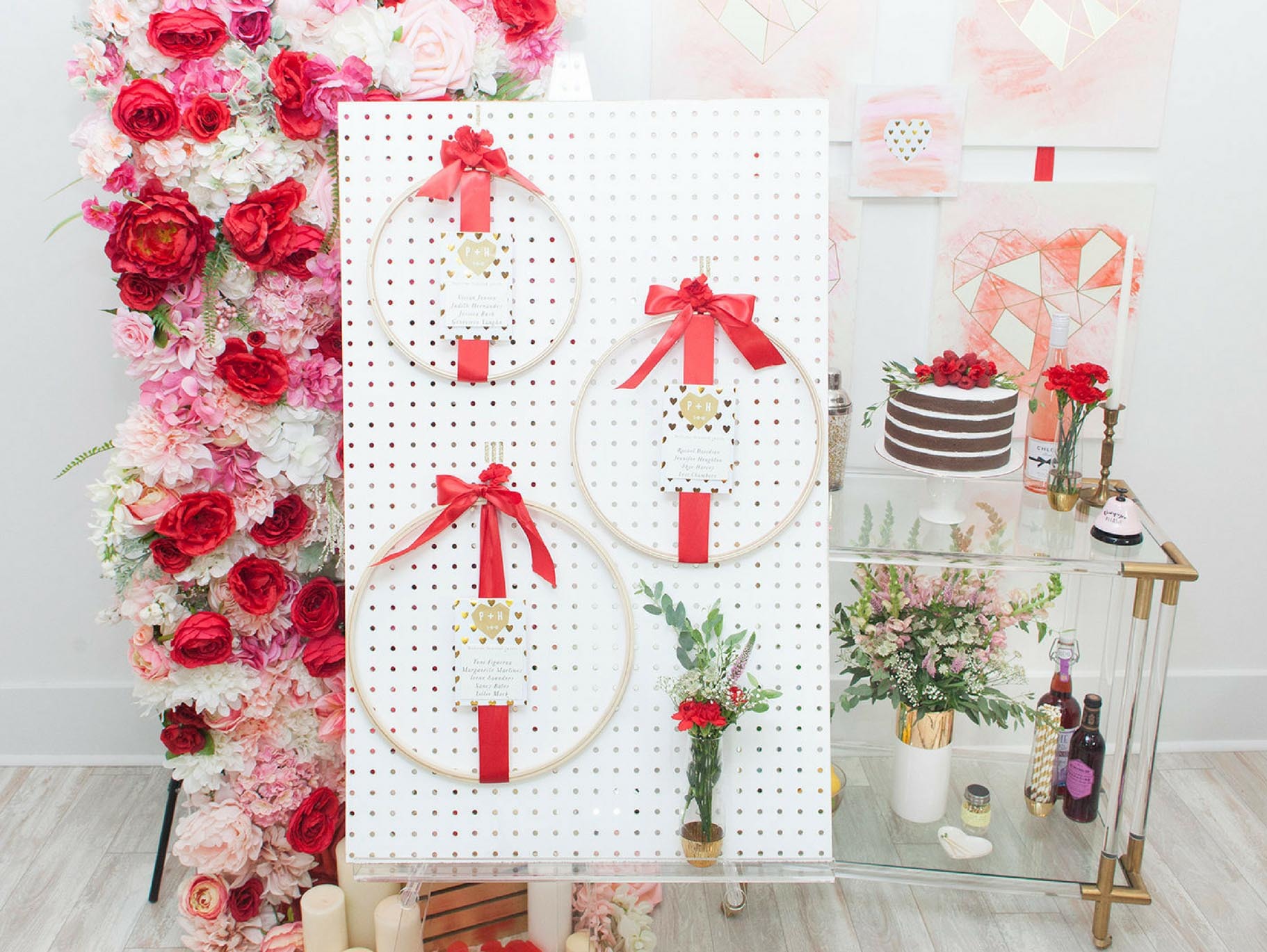 DIY Heart & Hoop Seating Chart