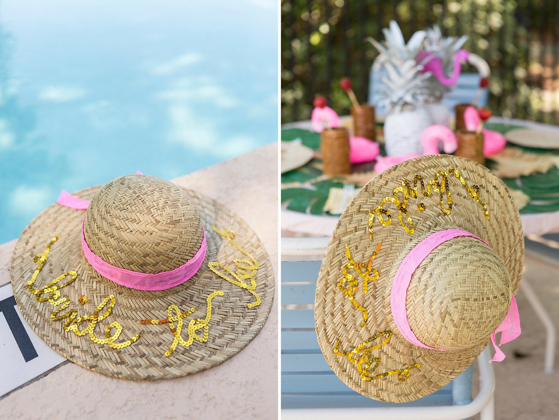 sequin sun hat