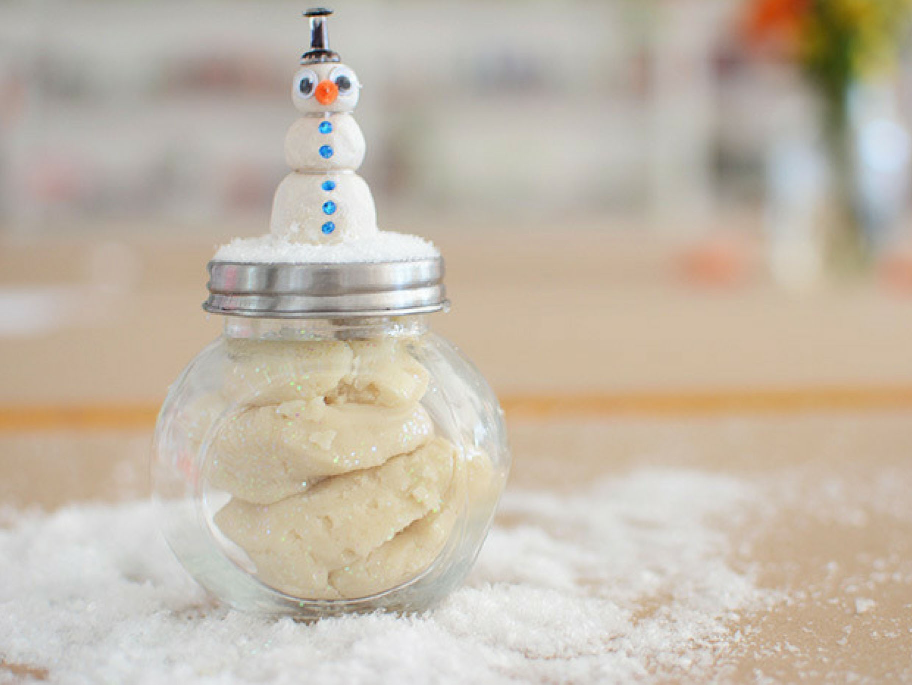 Snowman Winter Dough Jars