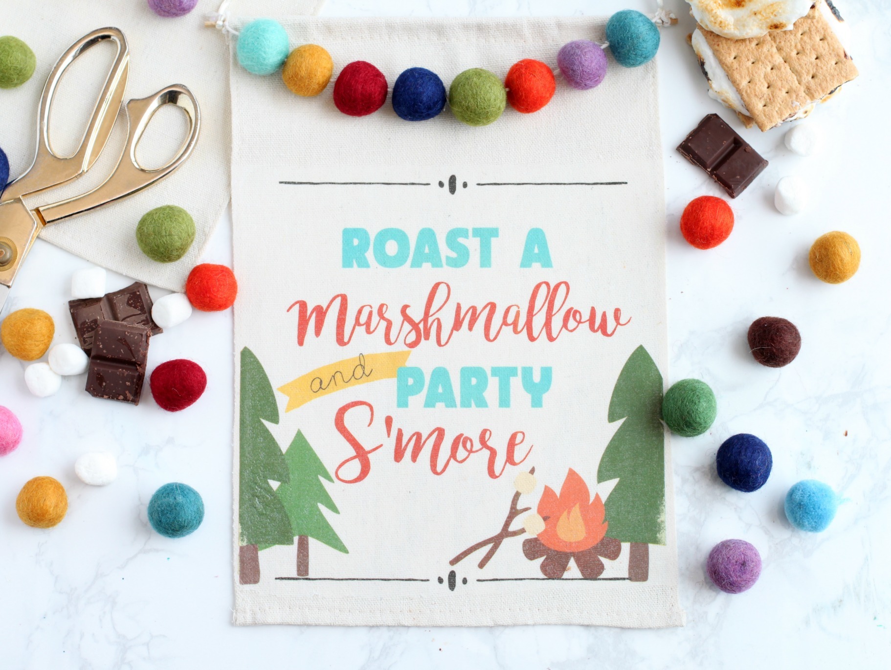 DIY S'mores Banner