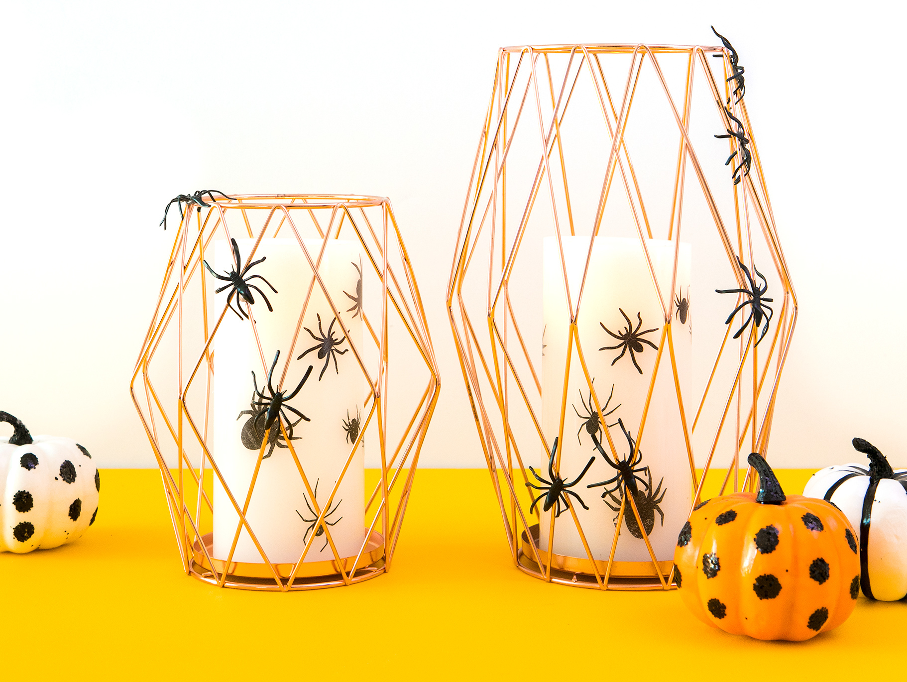 DIY Modern Halloween Candle Decor