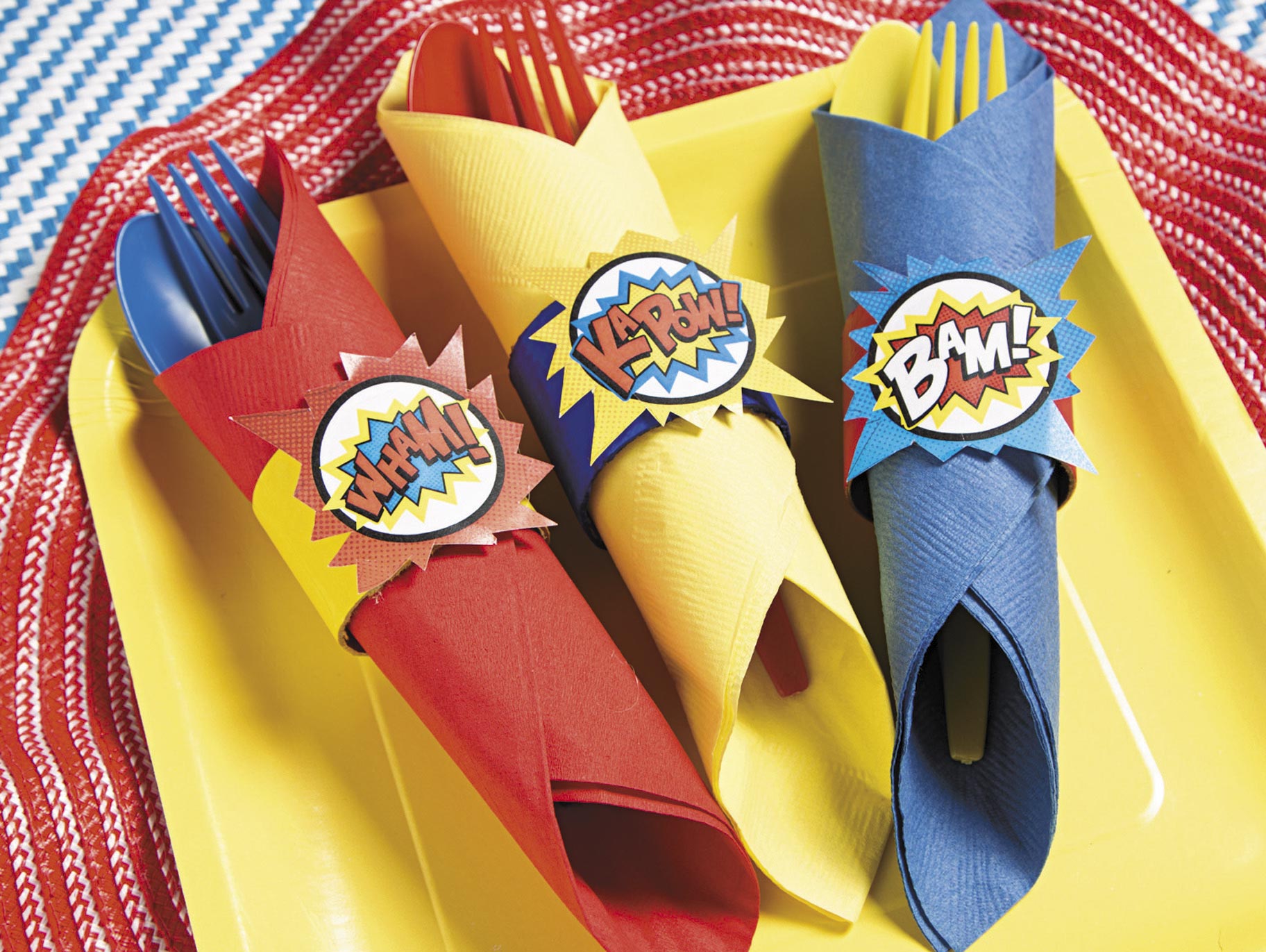 Superhero Napkin Ring Idea