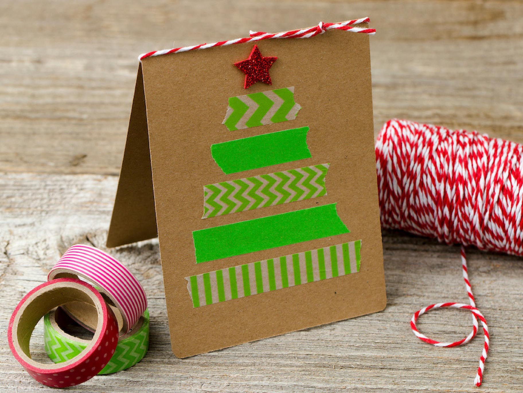 Bugs and Fishes by Lupin: Easy DIY Christmas Card Ideas #1: Washi Tape!