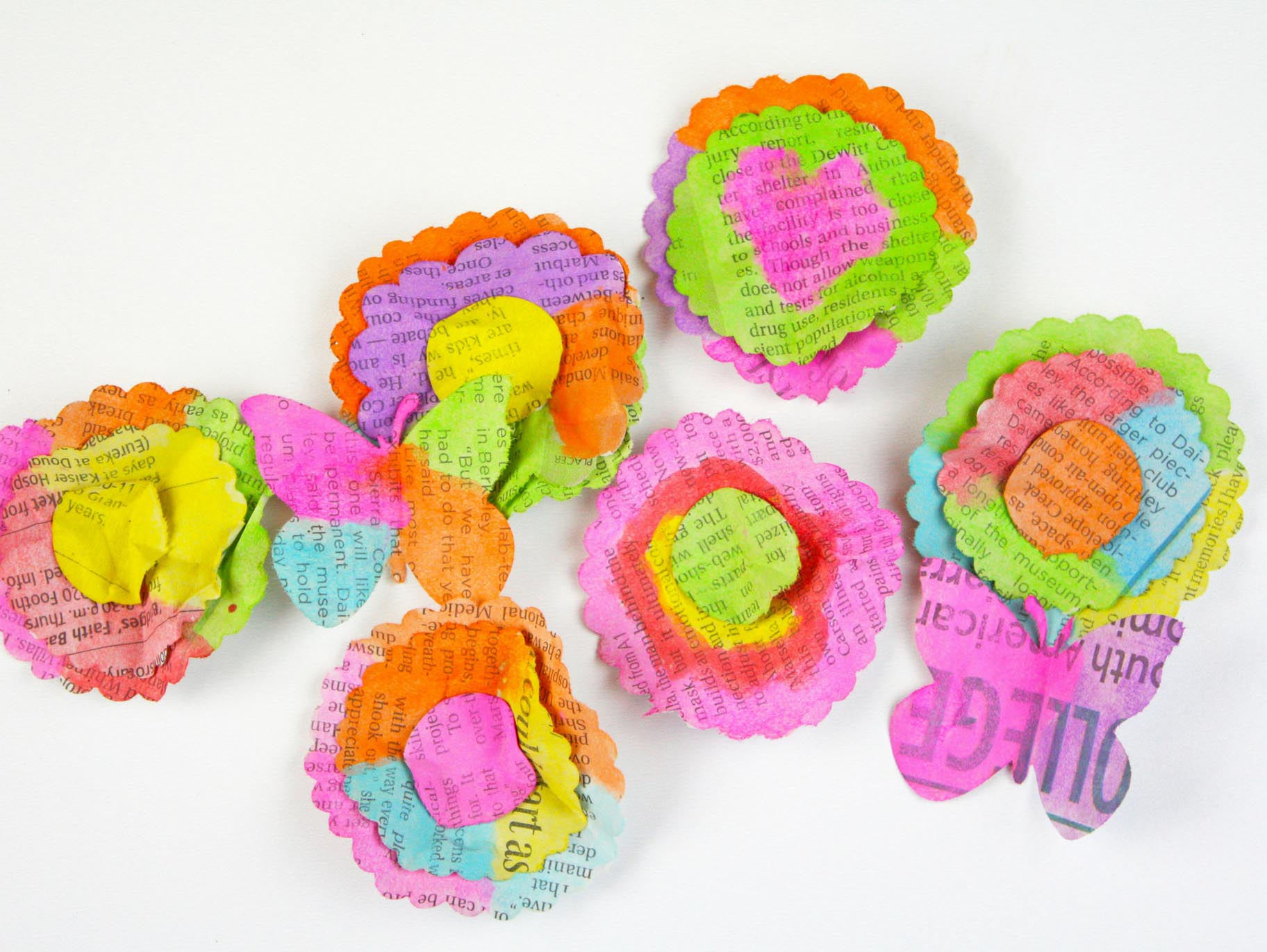 Watercolor Newspaper Art for Kids