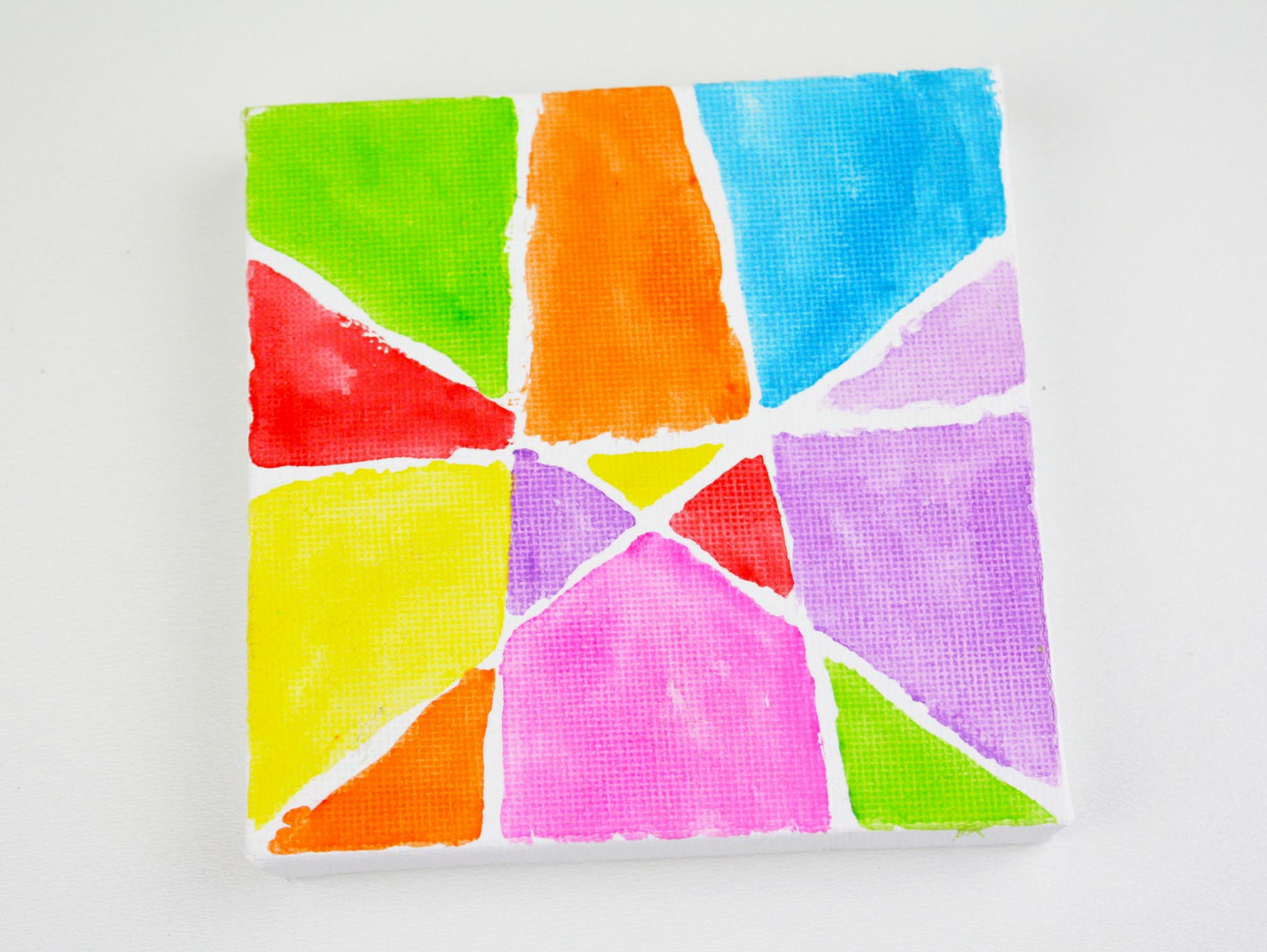 Watercolor String Art for Kids
