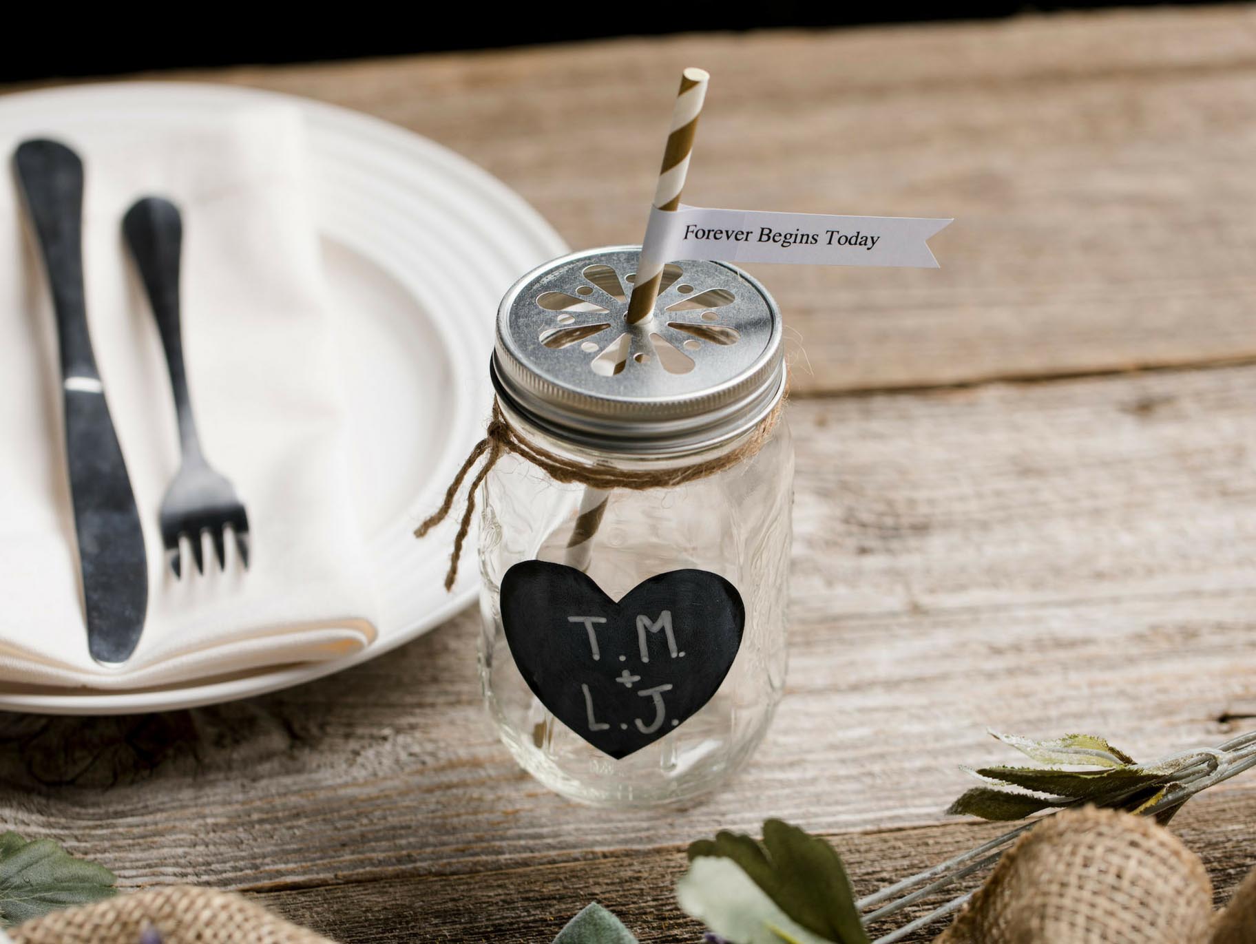 Free Printable Paper Straw Wedding Tags