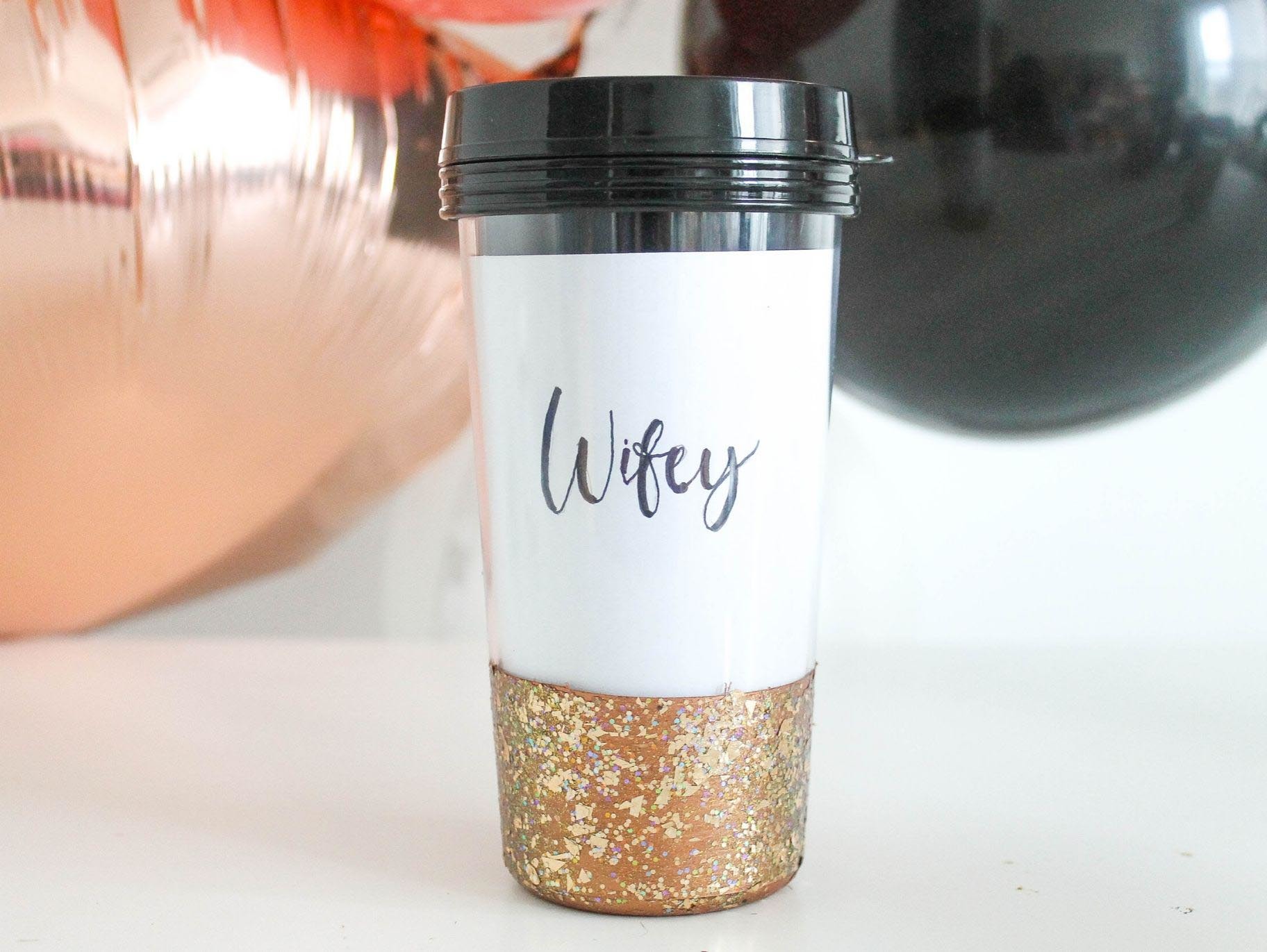 DIY Bridal Shower Travel Mug Favor | Fun365