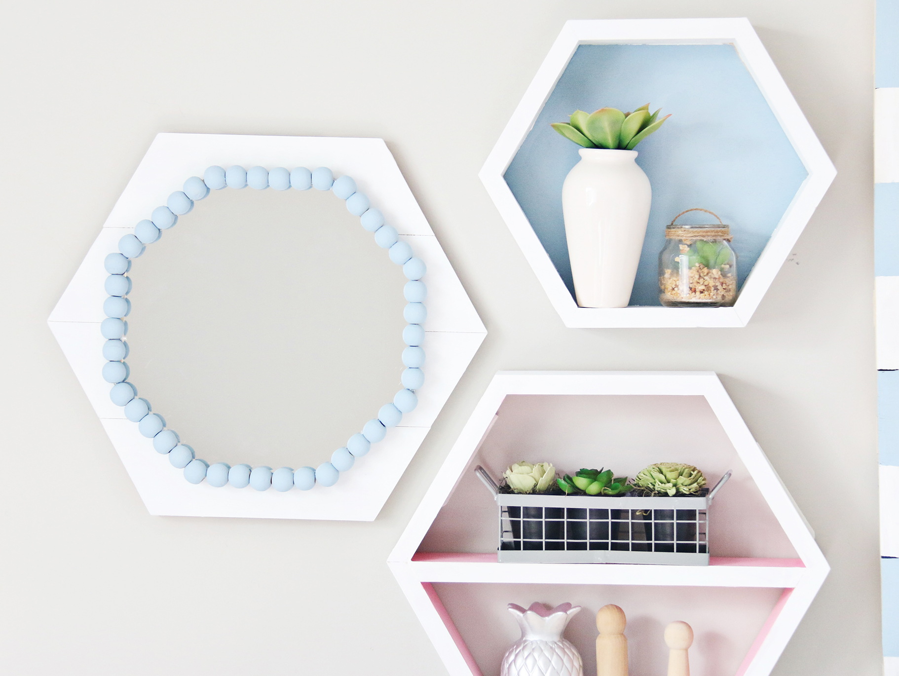 DIY Wooden Bead Mirror