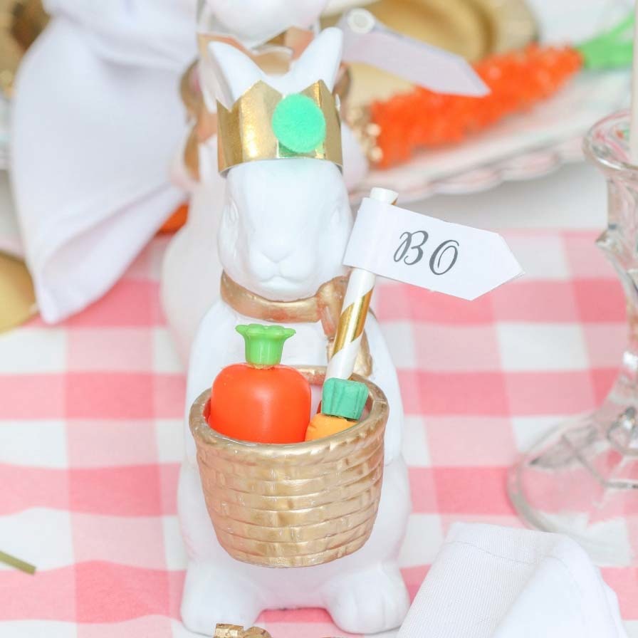 DIY Bunny Place Card with Carrots