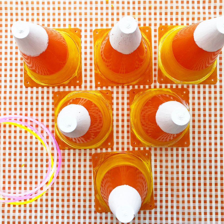 DIY Candy Corn Ring Toss Game