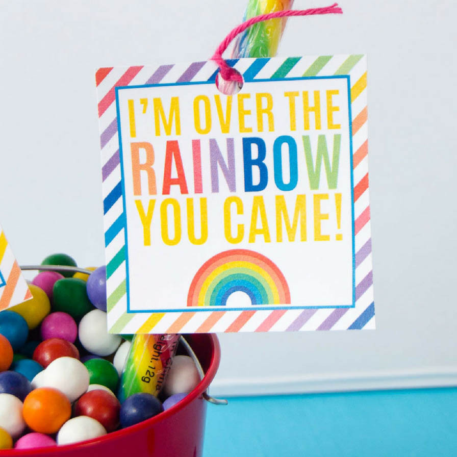 Rainbow Party Favors & Free Printable | Fun365