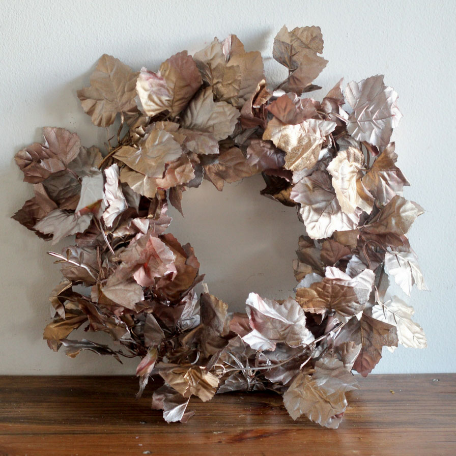 DIY Metallic Fall Wreath
