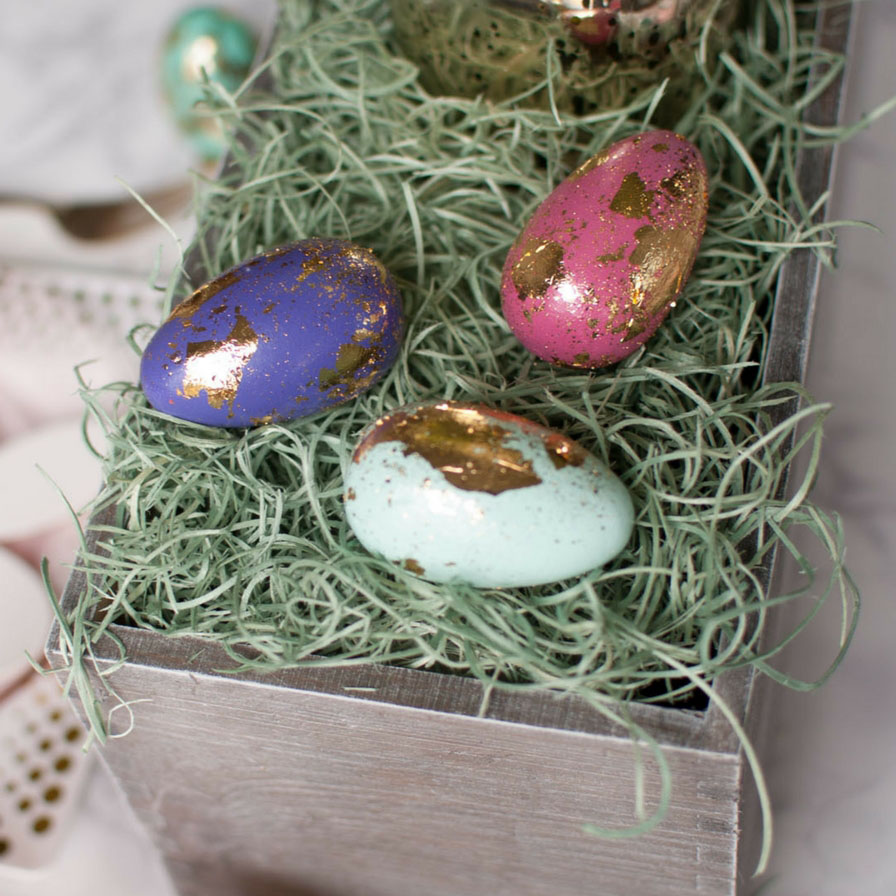 Gold Leaf Easter Eggs | Fun365