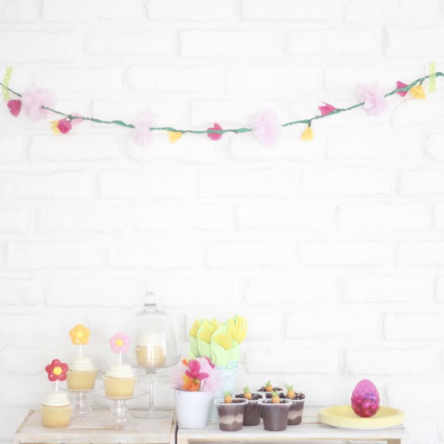 Colorful DIY Paper Flower Garland