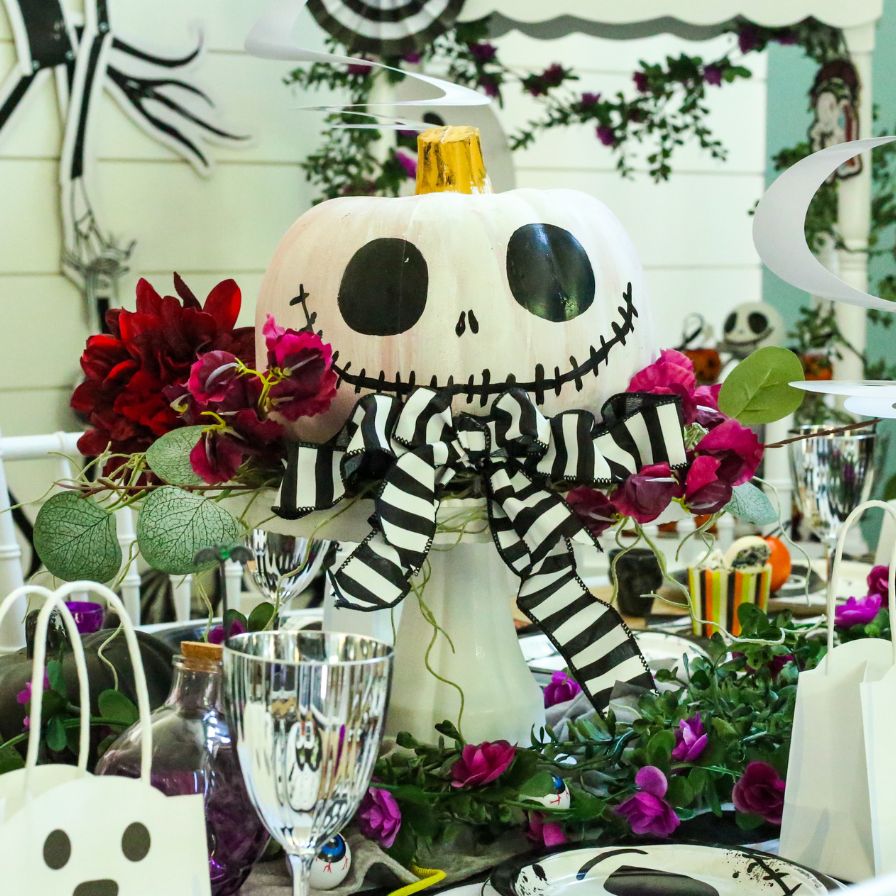 DIY Nightmare Before Christmas Halloween Centerpiece Idea