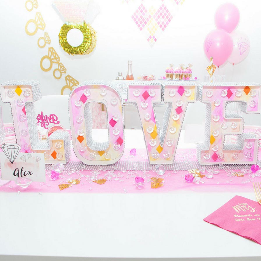 DIY Watercolor Love Letter Centerpiece