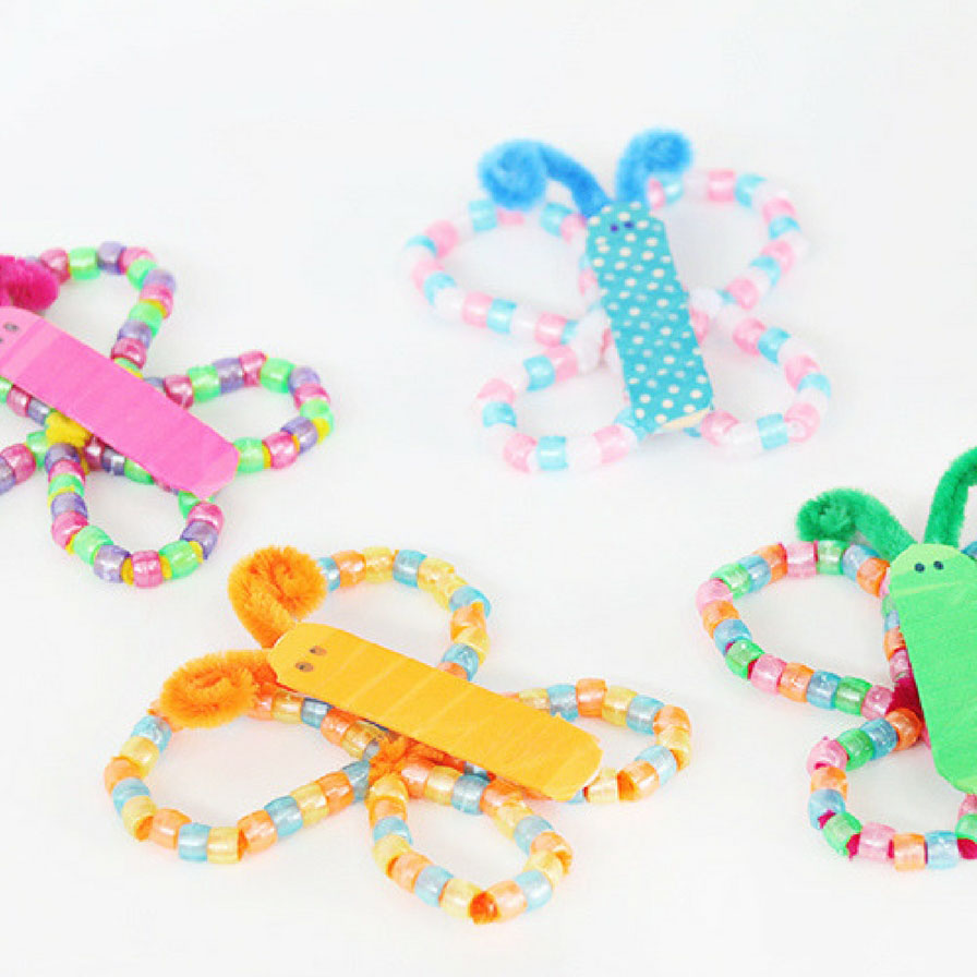 Beaded Butterfly Kids Craft