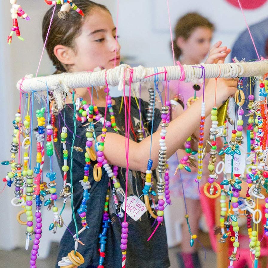 Beaded Art Chandelier