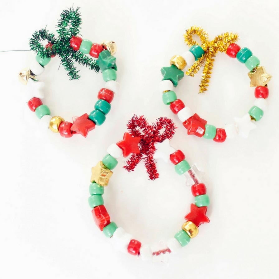 Beaded Holiday Wreaths