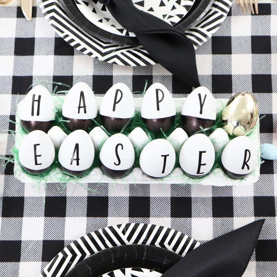 Black & White Easter Egg Centerpiece