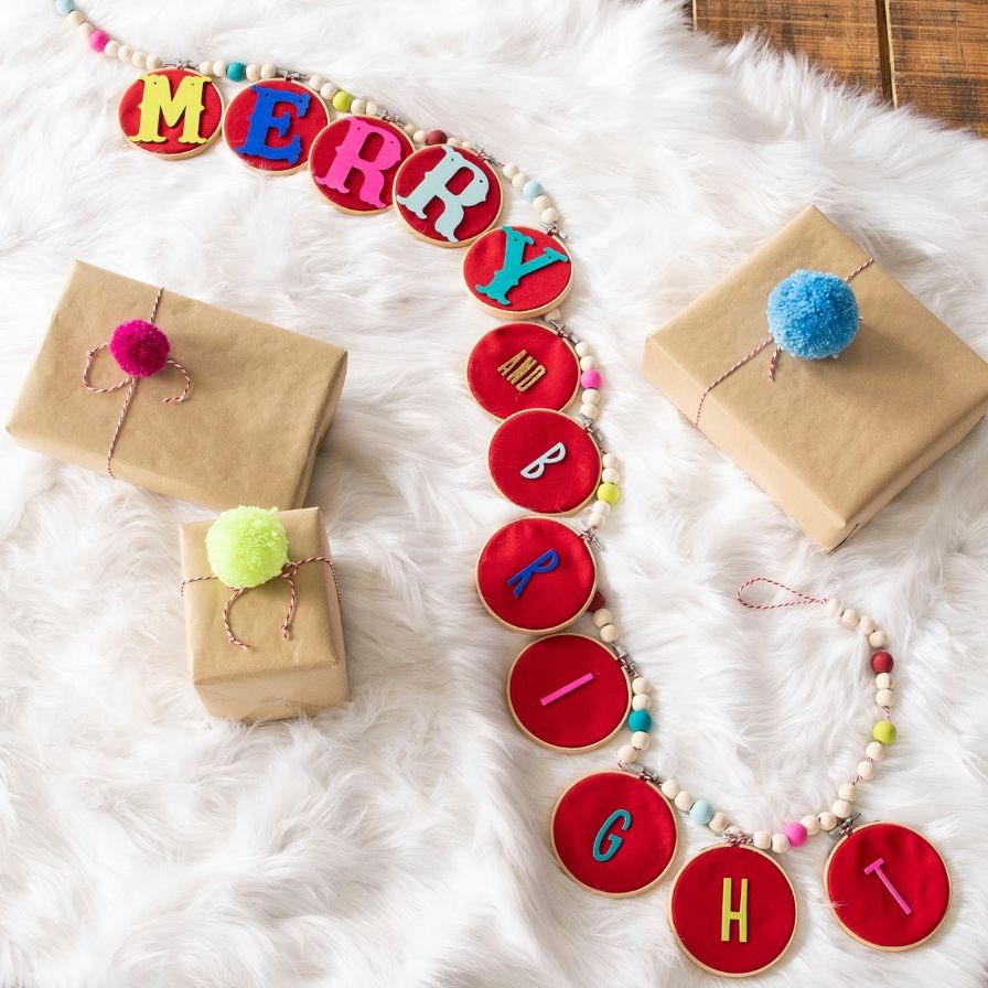 Boho DIY Wooden Bead Christmas Garland 